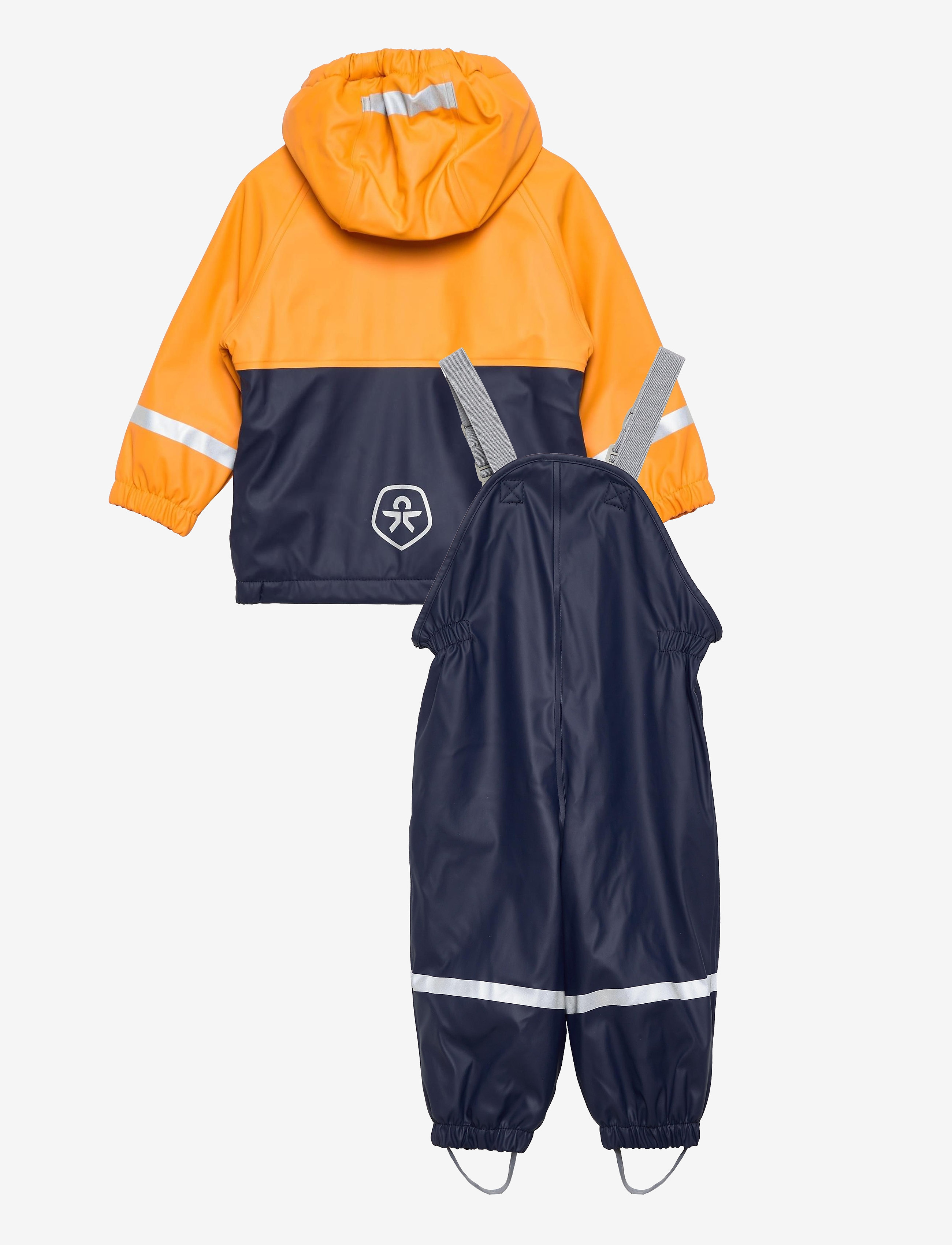 Color Kids - Rain set PU w. fleece lining - cadmium yellow - 1