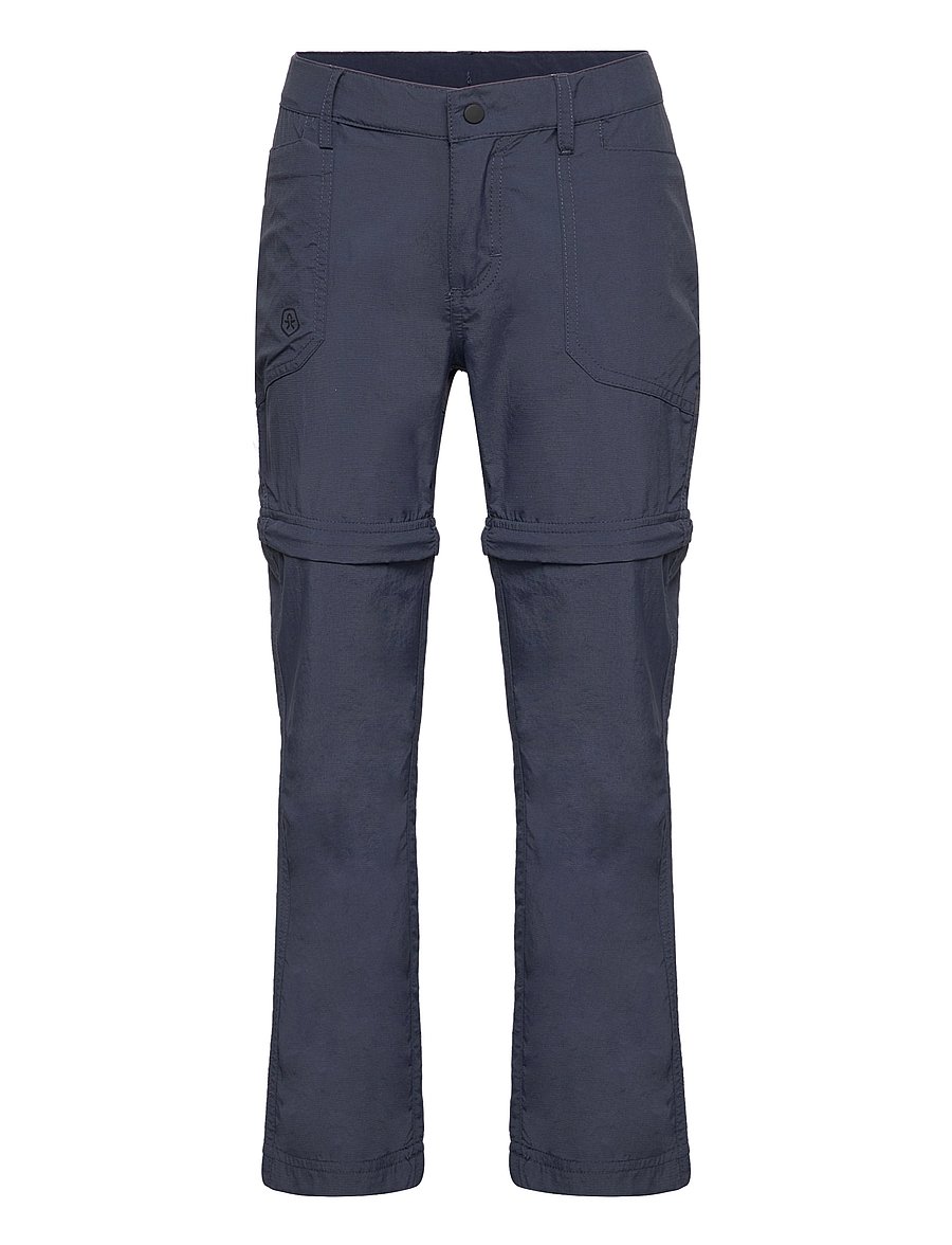 Color Kids - Pants w. zip off - Õuepüksid - total eclipse - 0