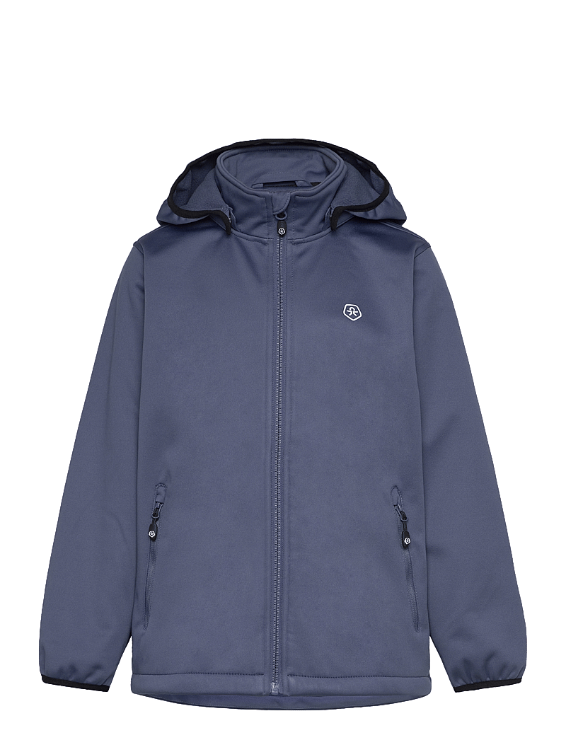 Color Kids - Softshell W. Fleece - softshell jackets - vintage indigo - 0