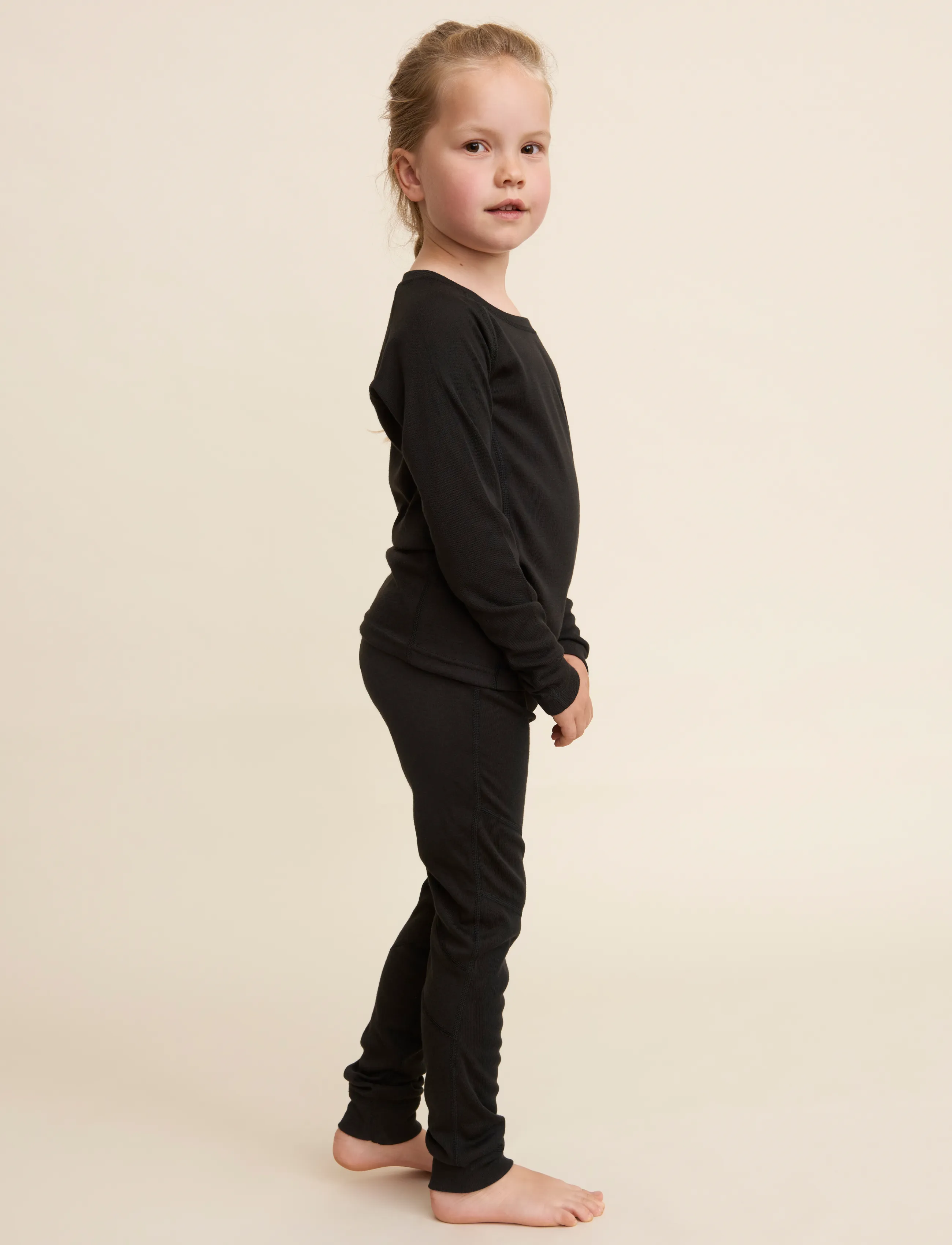 Color Kids Ski Underwear, 92, Sets, Schwarz - Sets With Long-sleeved T-shirt, Kinder