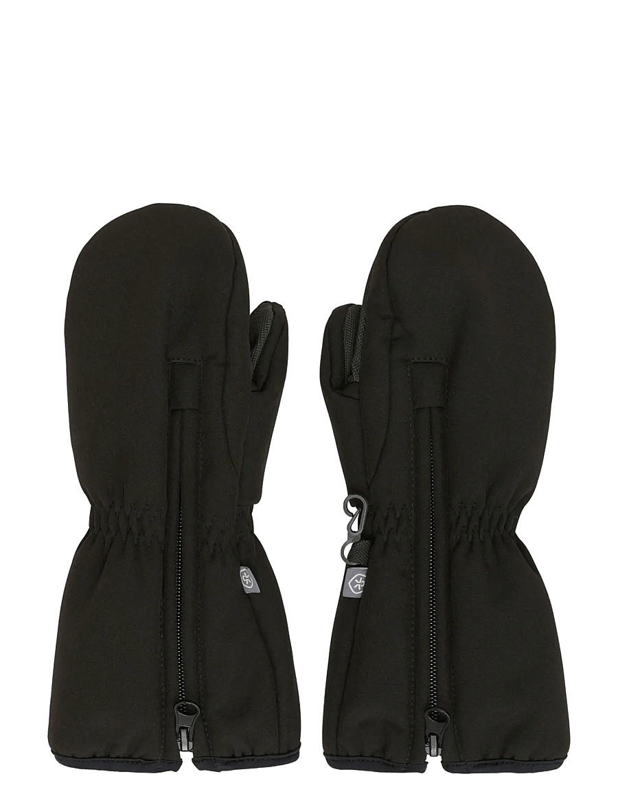 Color Kids - Mittens Softshell - vantar - black - 0