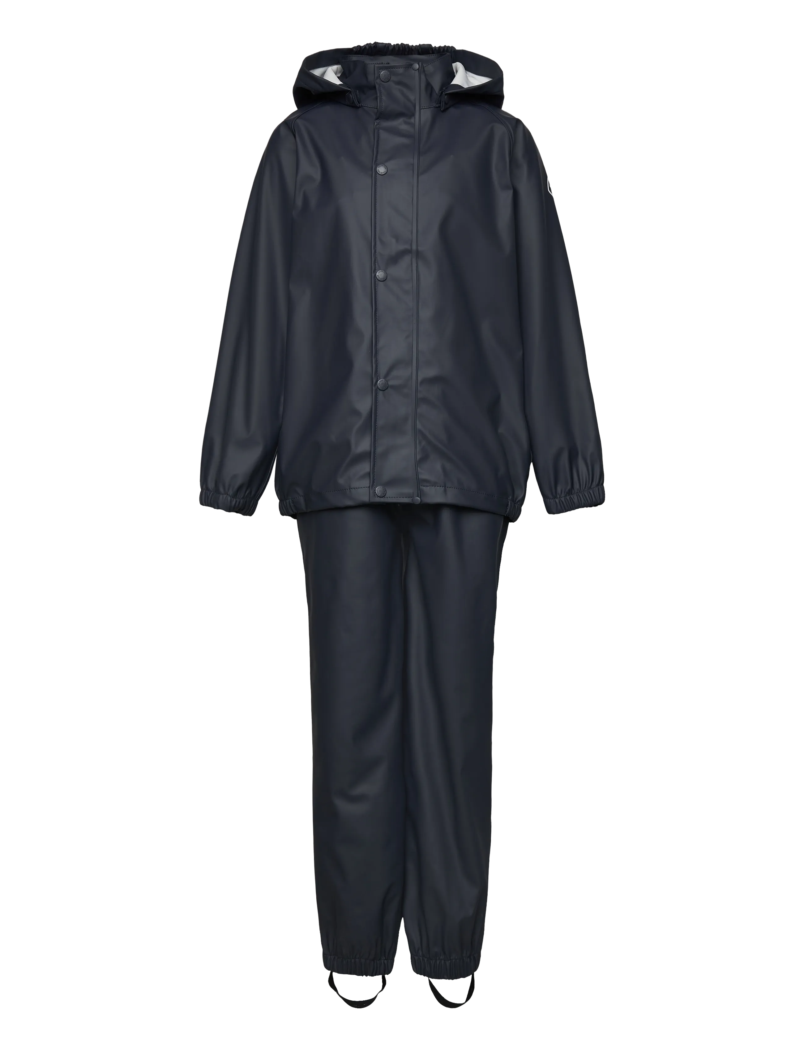 Color Kids Rainwear Pu Set, 122, Rainwear, Schwarz - Sets, Kinder