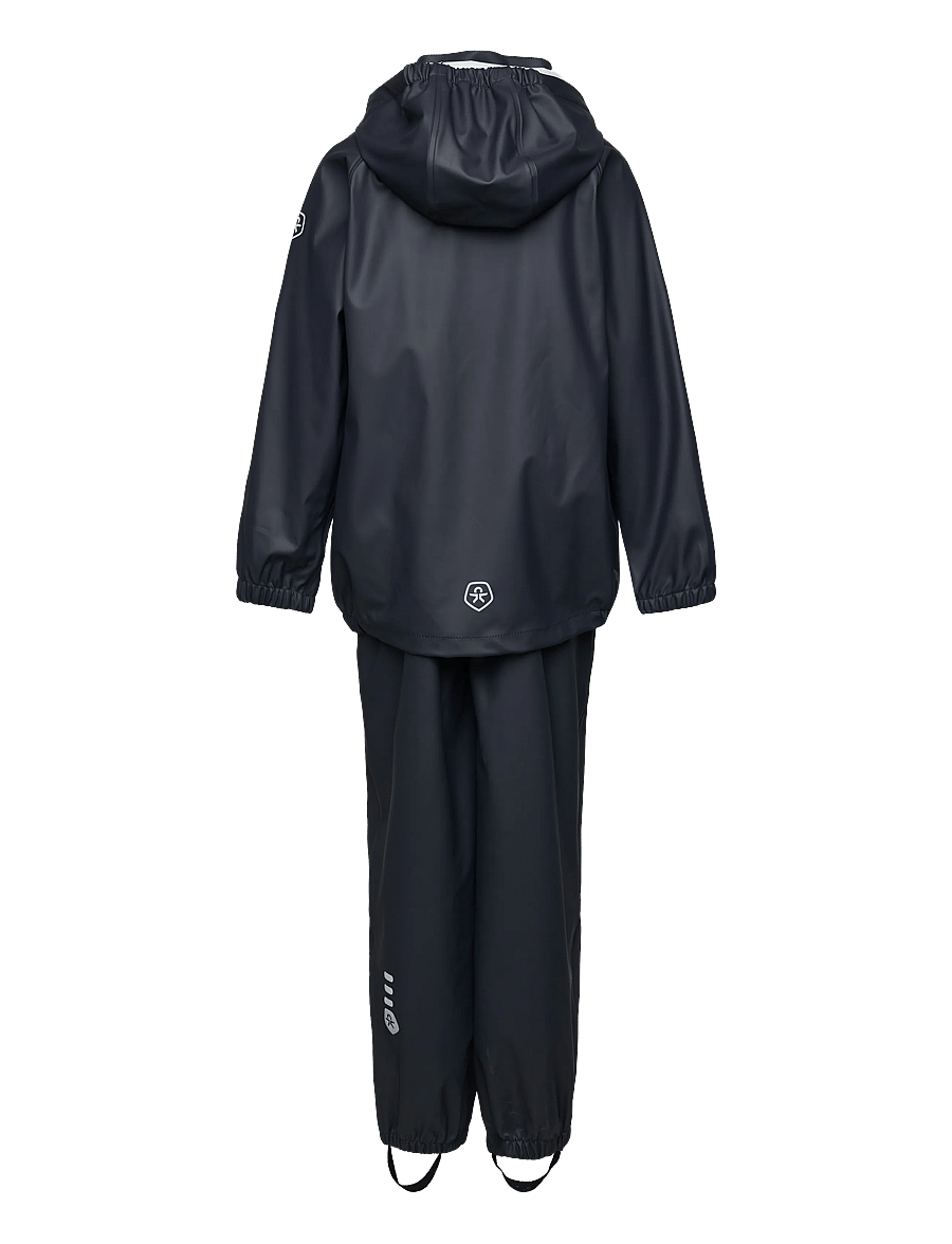 Color Kids - Rainwear PU Set - ytterkläder - ebony - 1