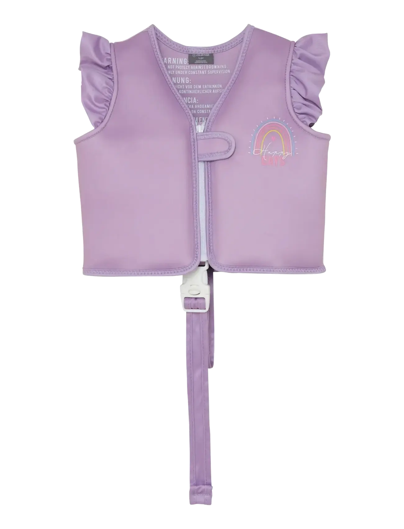 Color Kids Swim Vest W. Print - UV-tøj - LAVENDER MIST / purple