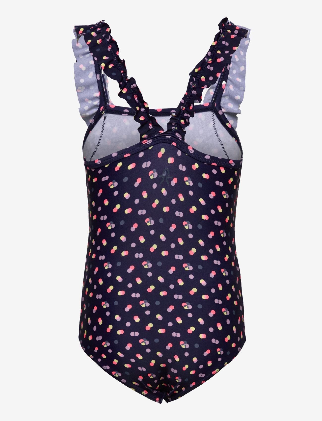 Color Kids - Swimsuit W. Frills,  AOP - dress blues - 1