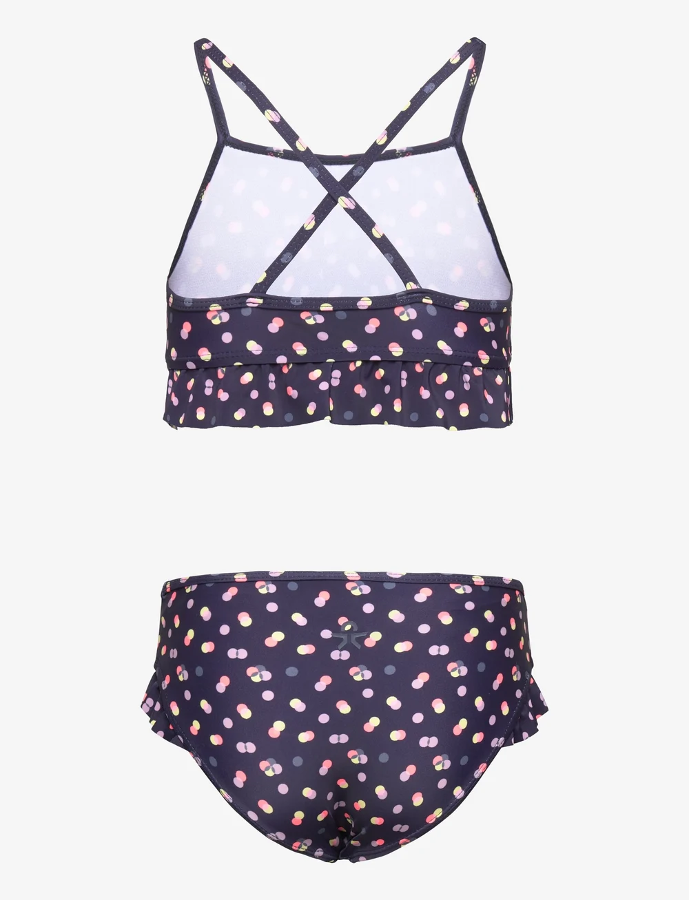 Color Kids - Bikini W. Frills, AOP - bikinis - dress blues - 1