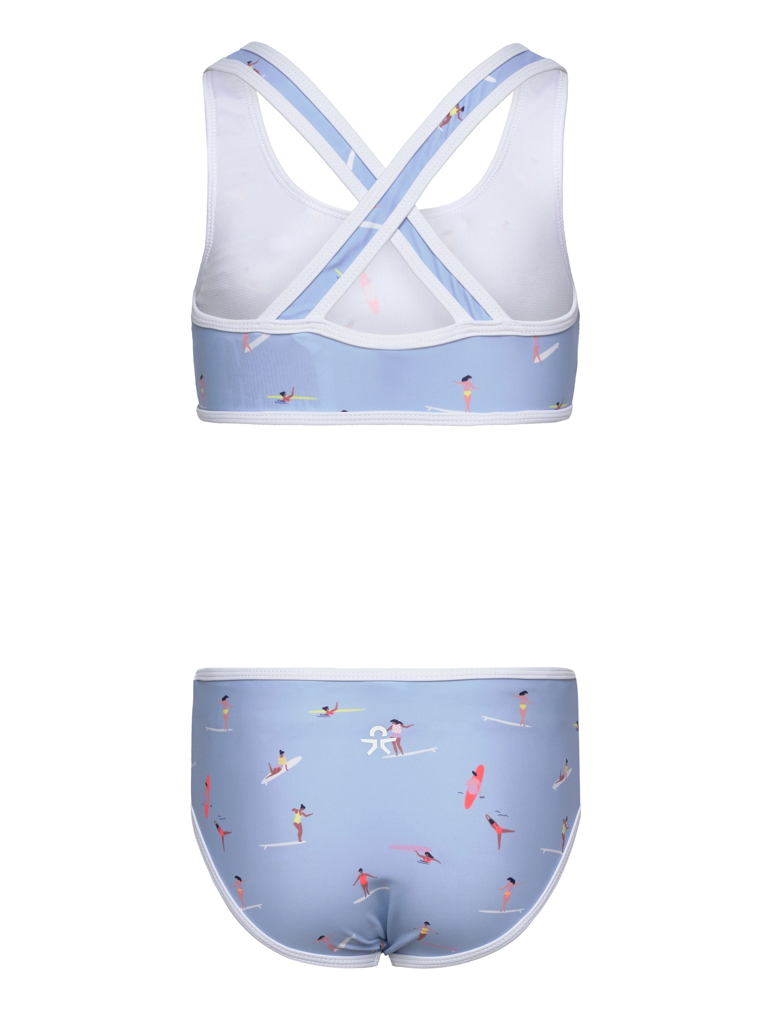 Color Kids - Bikini W. Bow + AOP - cerulean - 1