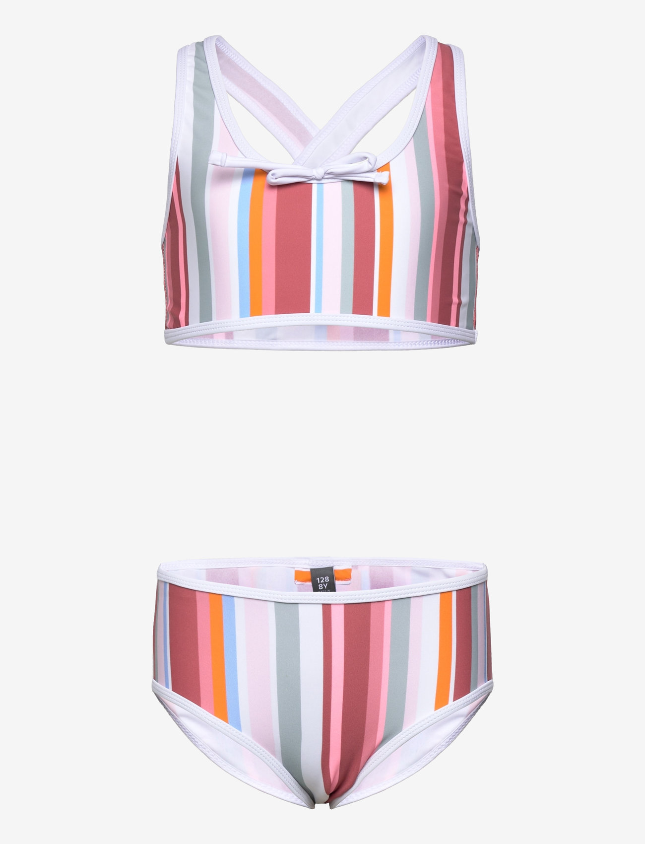 Color Kids - Bikini W. Bow + AOP - dusty cedar - 0