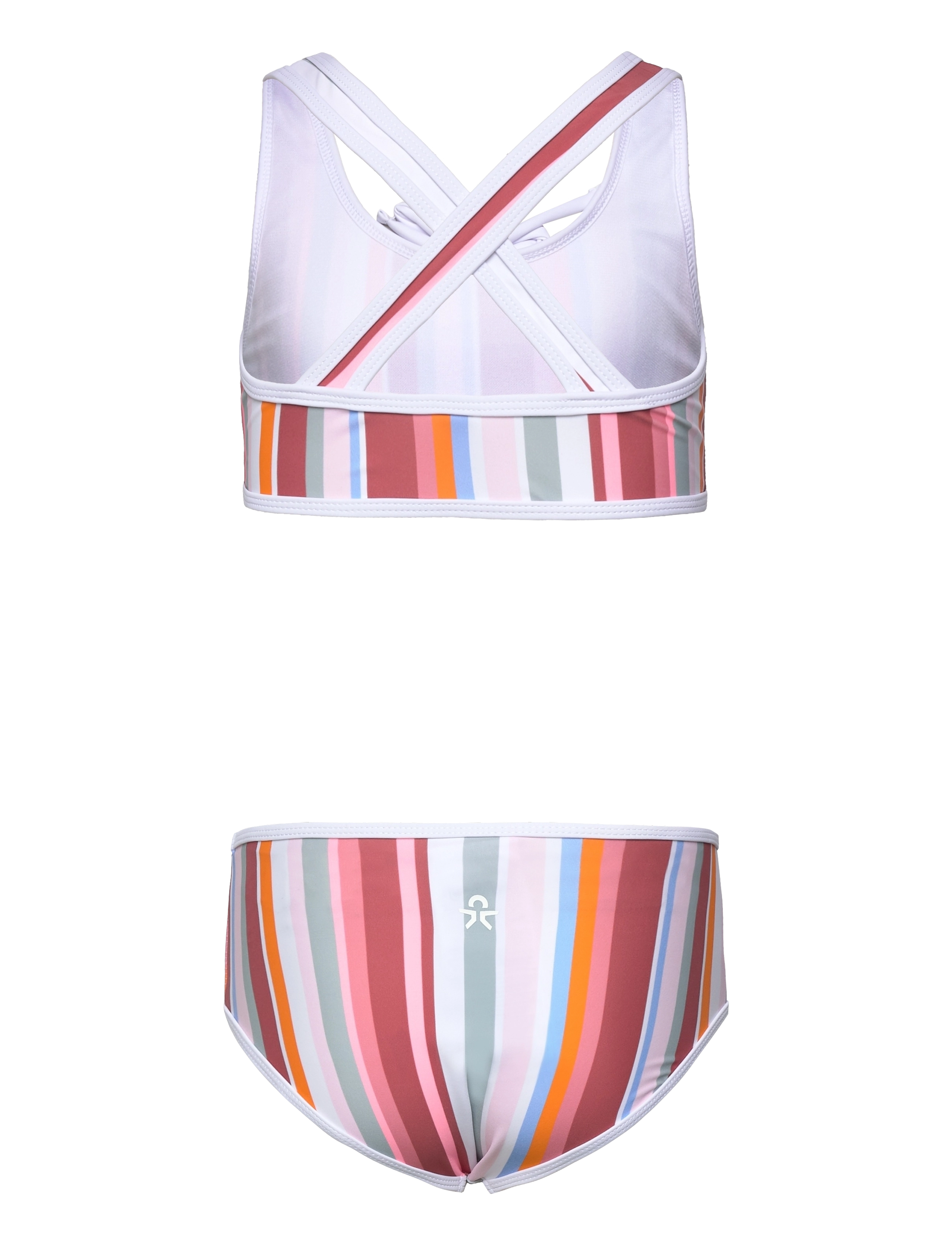 Color Kids - Bikini W. Bow + AOP - dusty cedar - 1