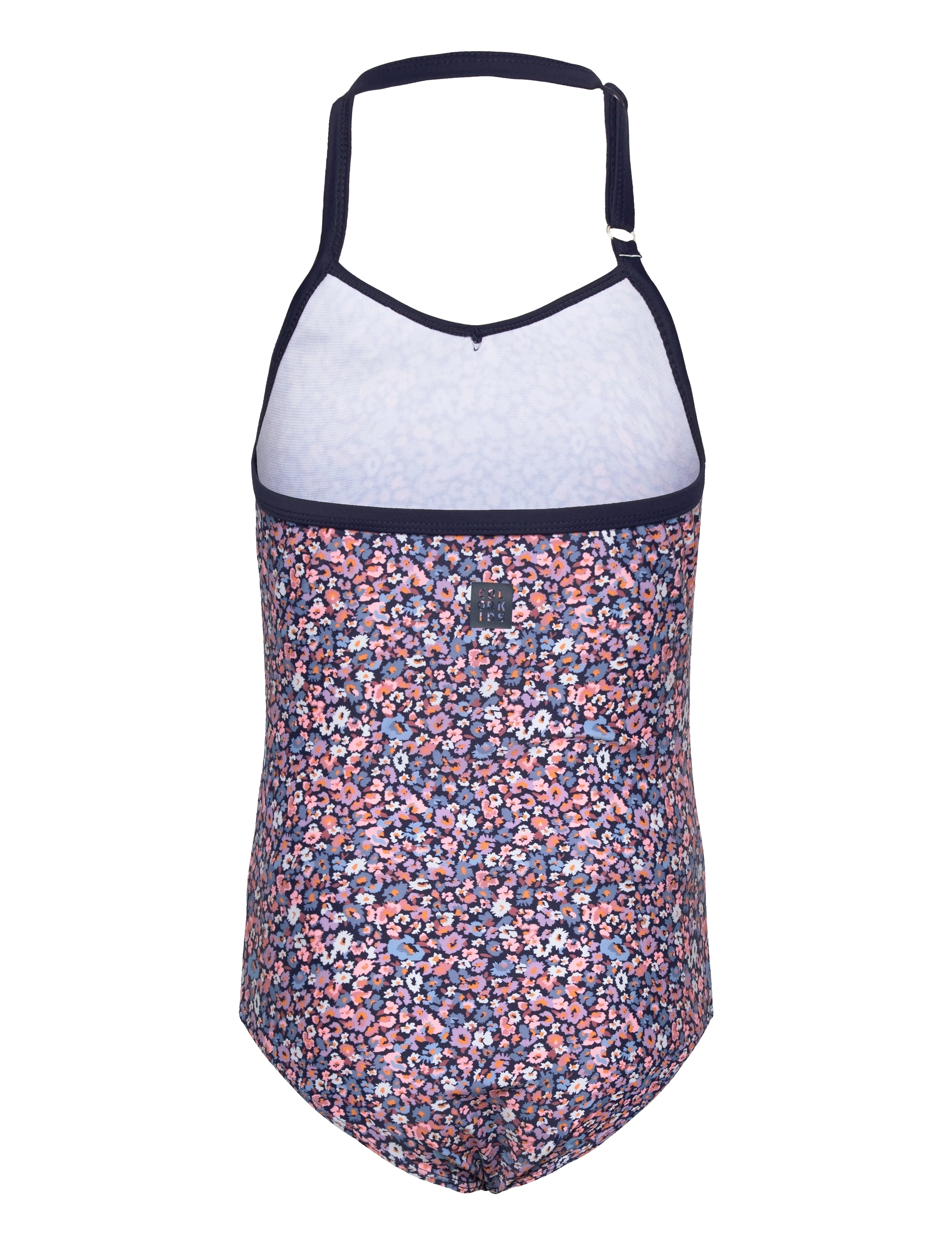 Color Kids - Swimsuit W. Halterneck, AOP - salmon rose - 1