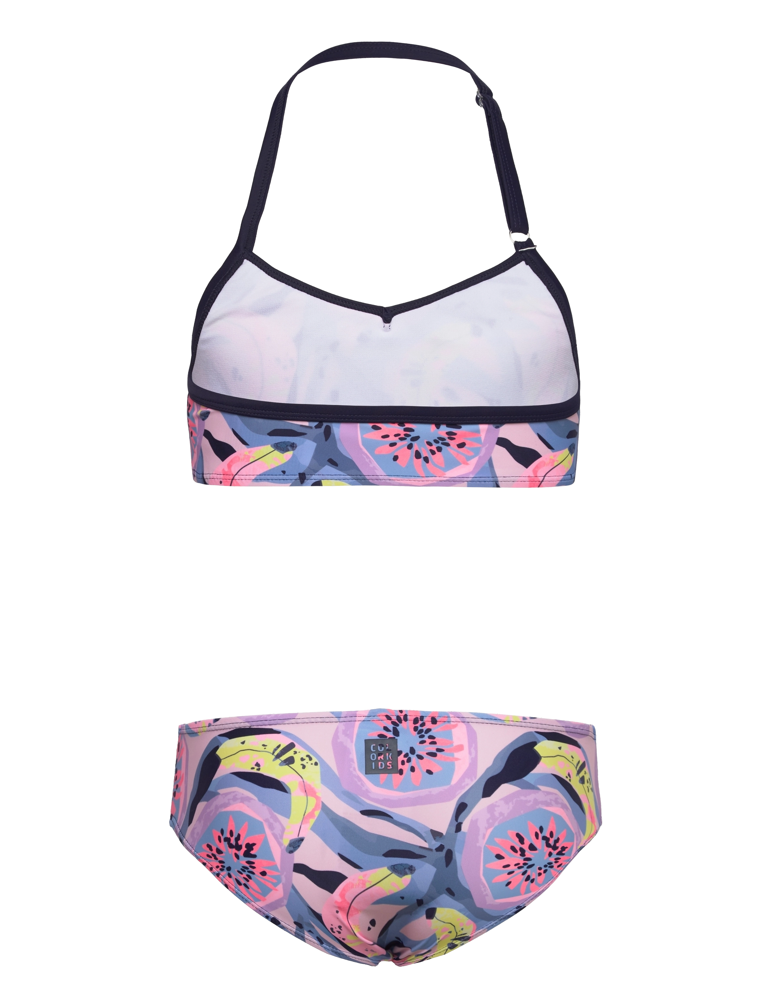 Color Kids - Bikini W. Halterneck, AOP - cherry blossom - 1