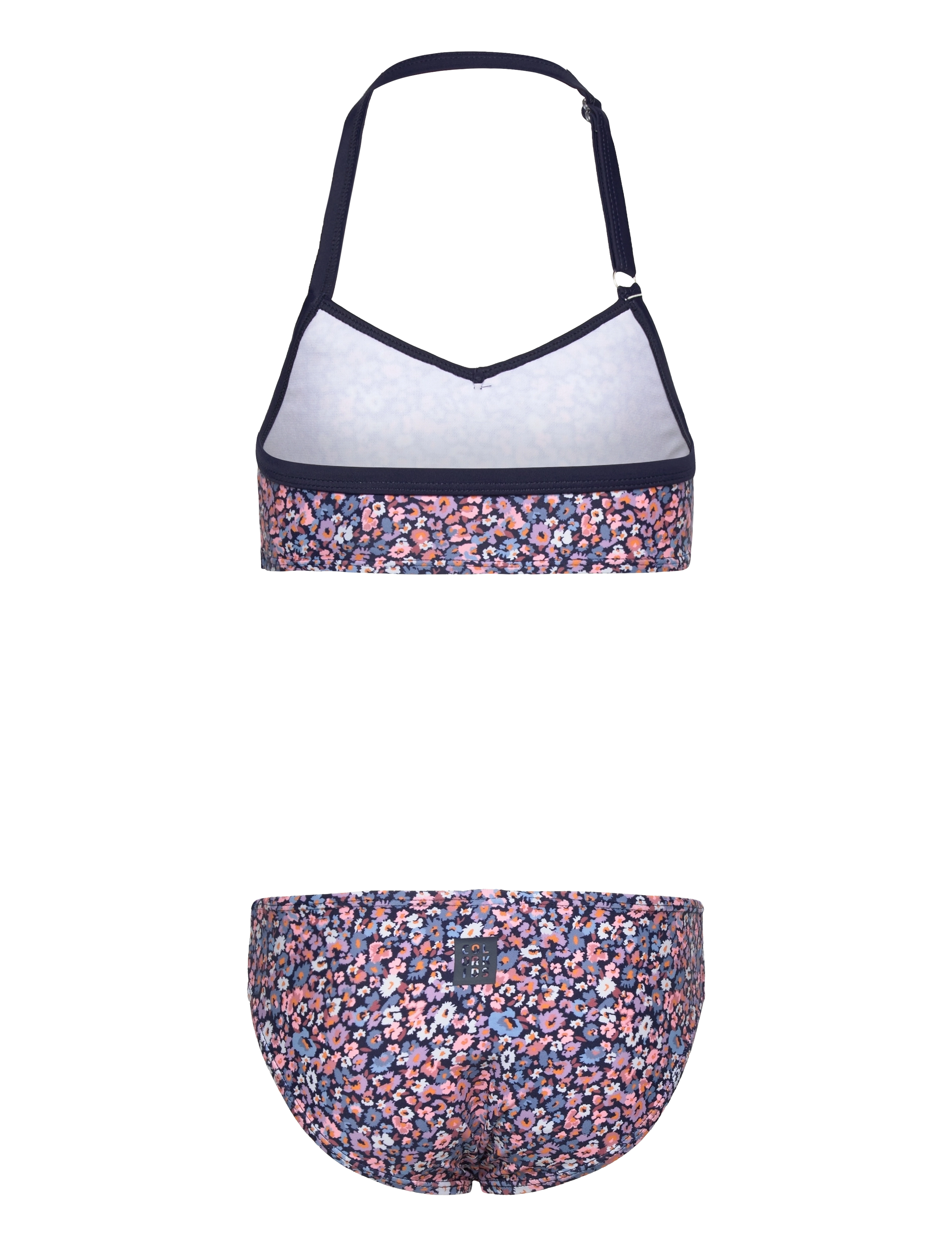 Color Kids - Bikini W. Halterneck, AOP - salmon rose - 1