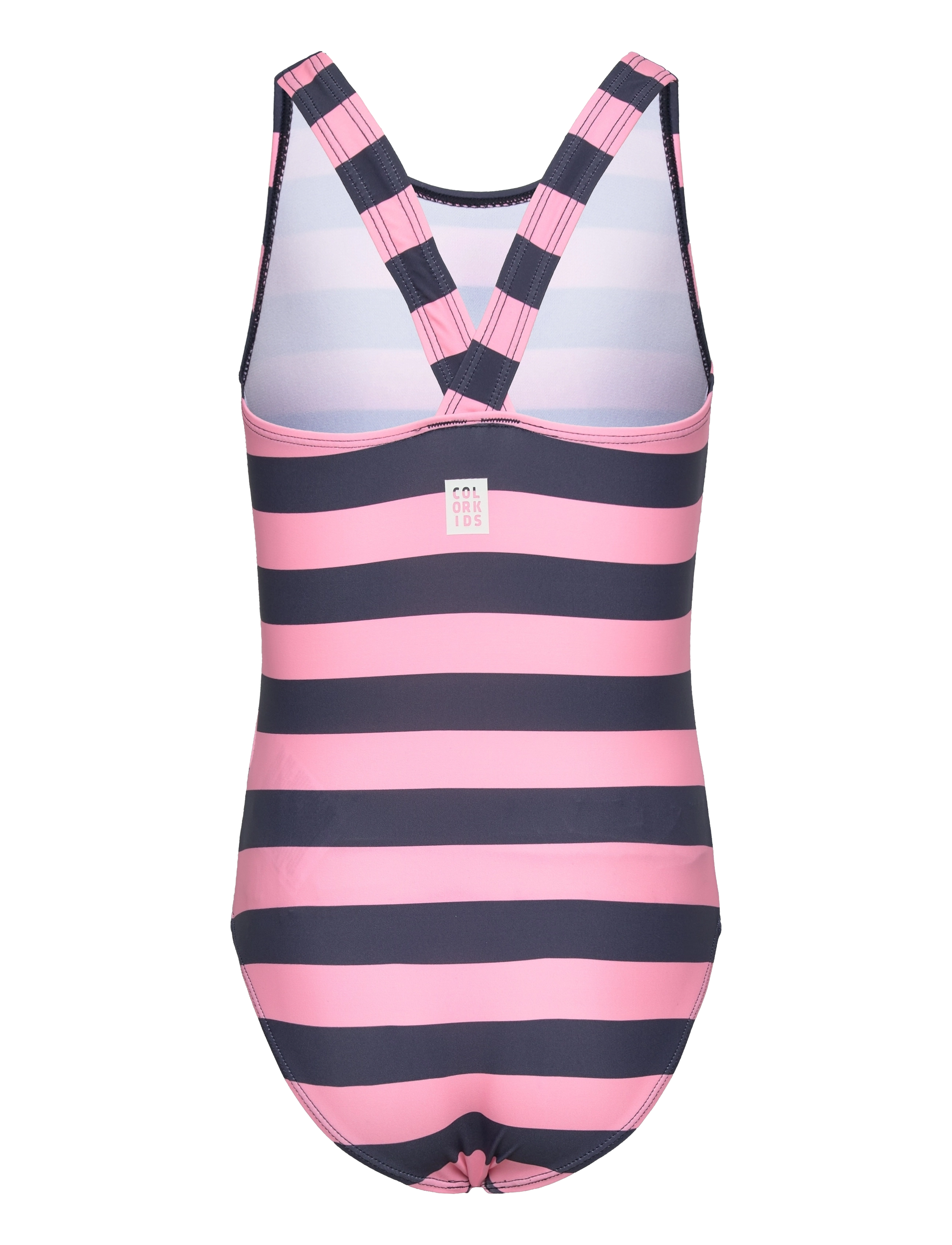 Color Kids - Swimsuit W. Chestprint, AOP - vintage indigo - 1