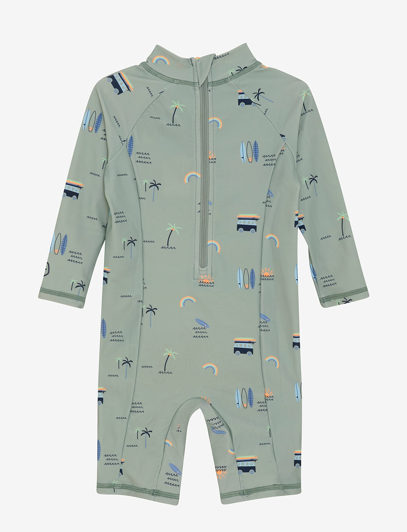 Color Kids - Baby Suit L/S, AOP - badedragter - iceberg green - 2