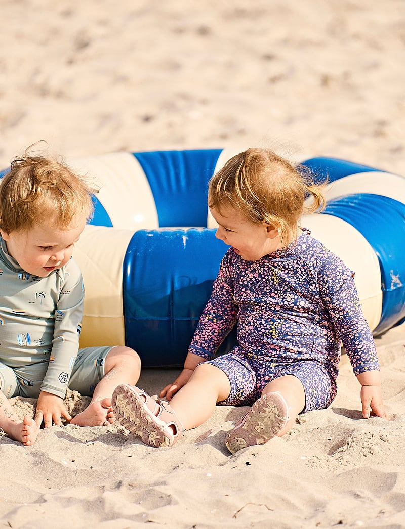 Color Kids - Baby Suit L/S, AOP - badedragter - iceberg green - 0