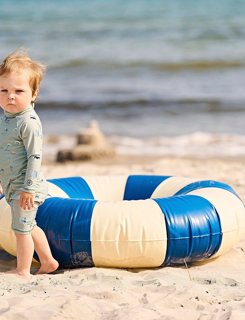 Color Kids - Baby Suit L/S, AOP - badedragter - iceberg green - 4