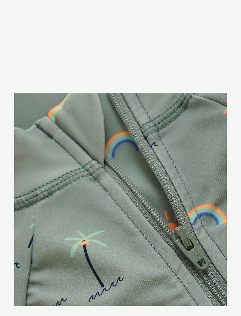 Color Kids - Baby Suit L/S, AOP - badedragter - iceberg green - 3