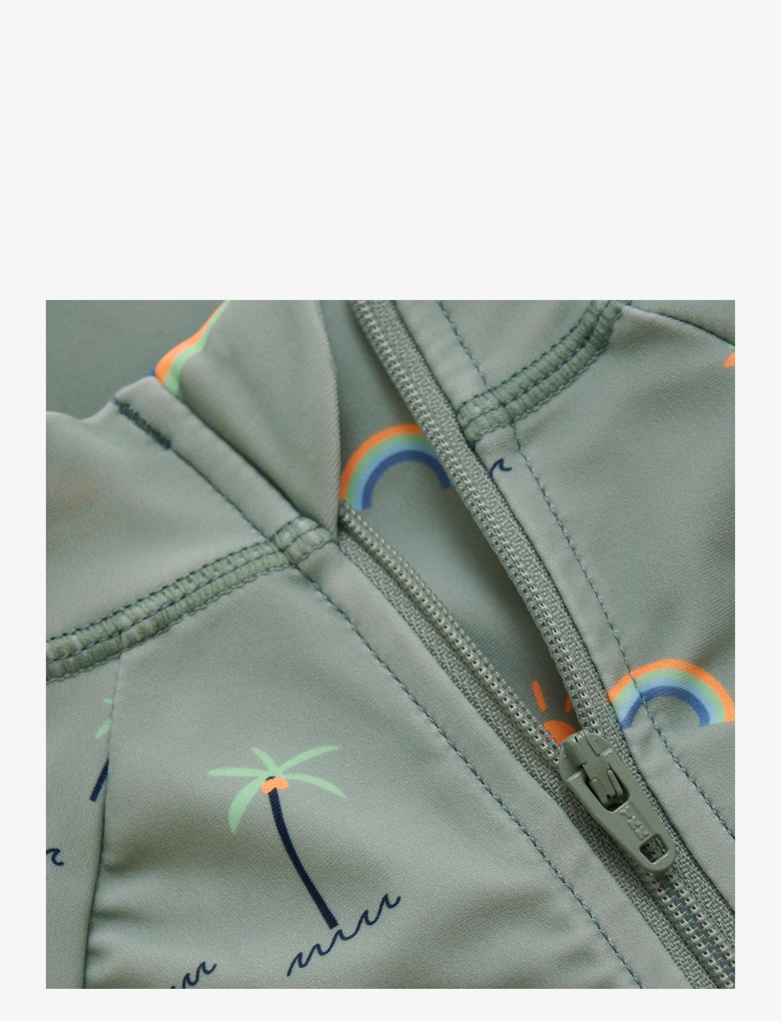 Color Kids - Baby Suit L/S, AOP - gode sommertilbud - iceberg green - 3