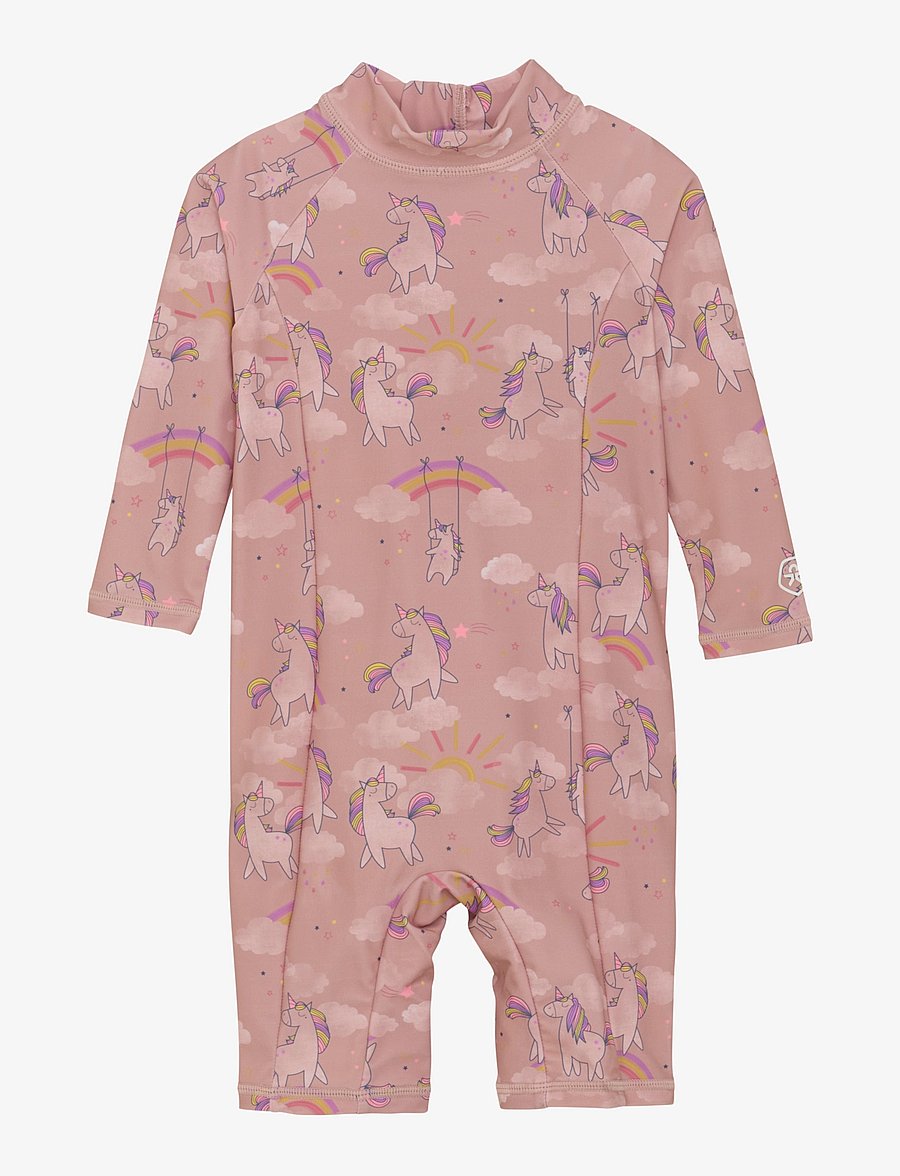 Color Kids - Baby Suit L/S, AOP - woodrose - 0