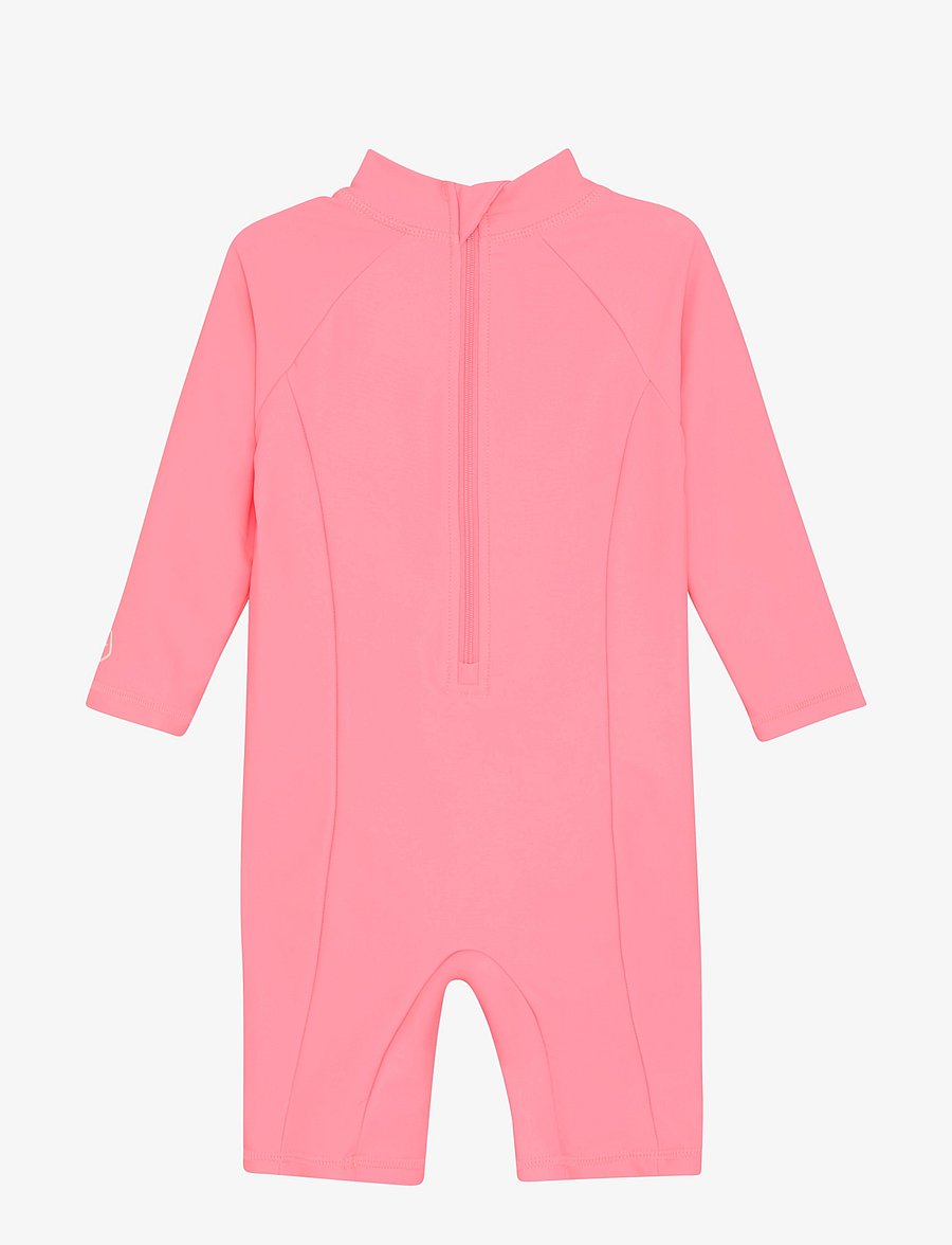 Color Kids - Baby Suit L/S W. Application - uv-tøj - plumeria - 1