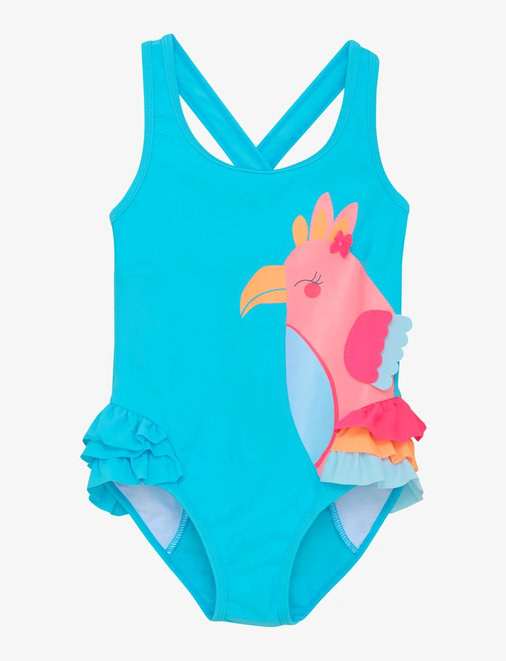 Color Kids - Swimsuit W. Application - badeanzüge - river blue - 0