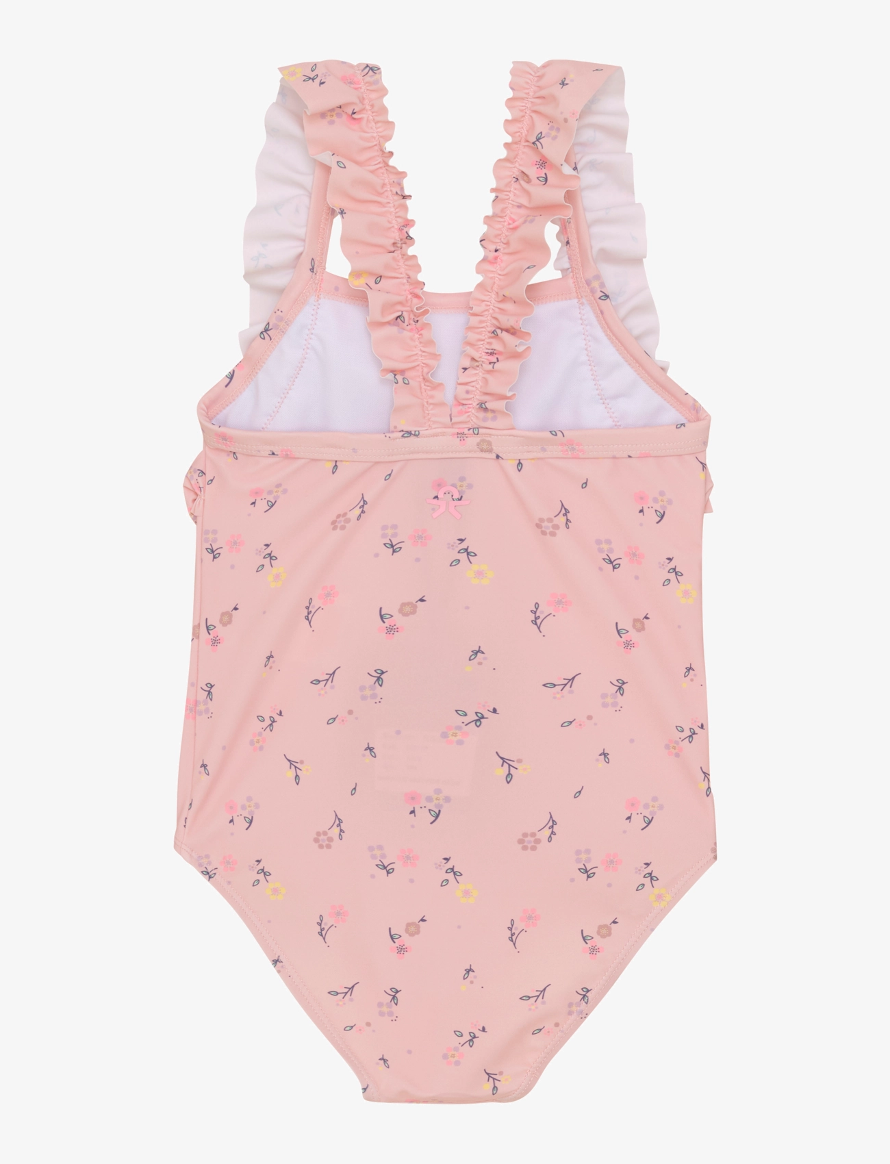 Color Kids - Swimsuit W. Frills,  AOP - coral blush - 1