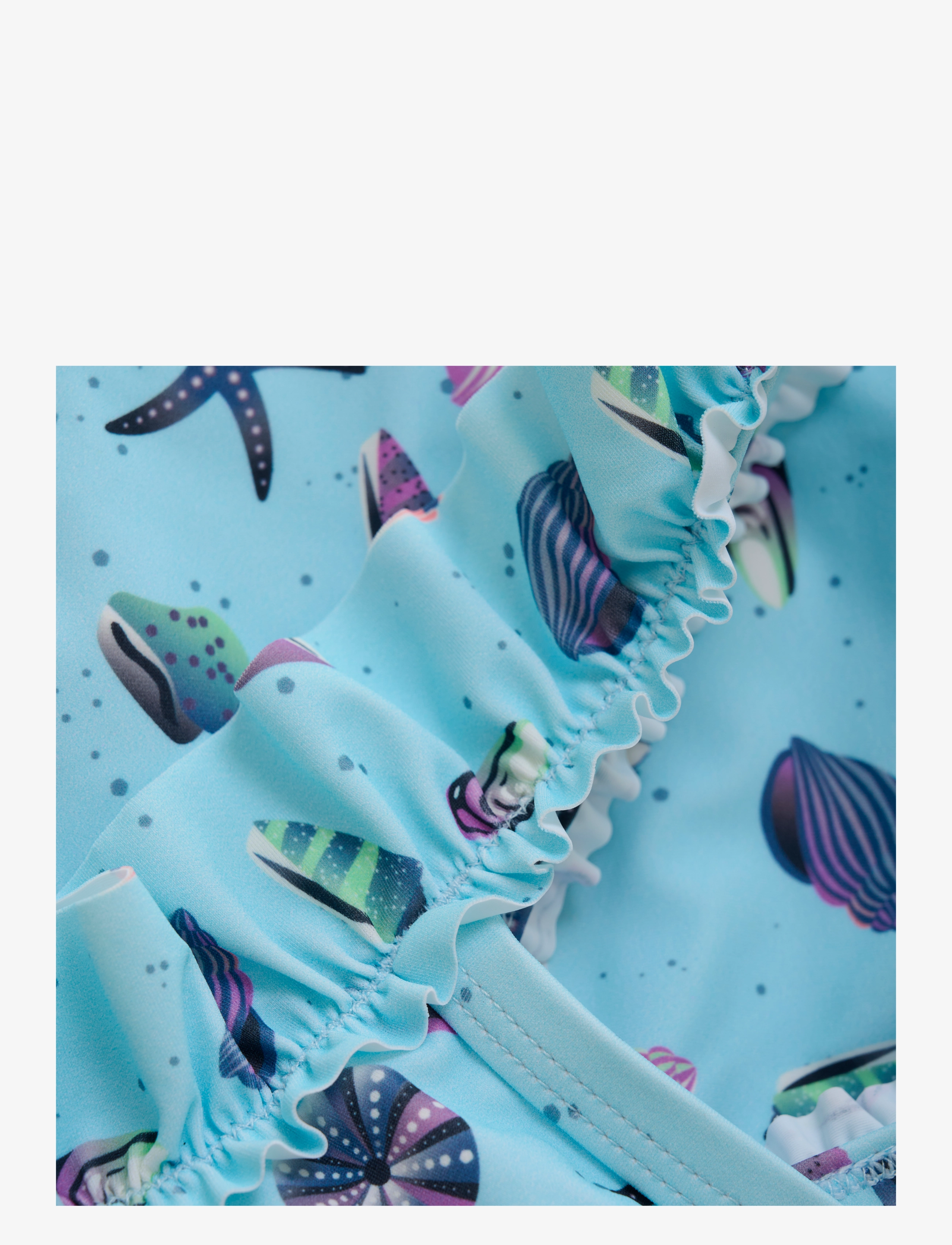 Color Kids - Swimsuit W. Frills,  AOP - summer song - 2