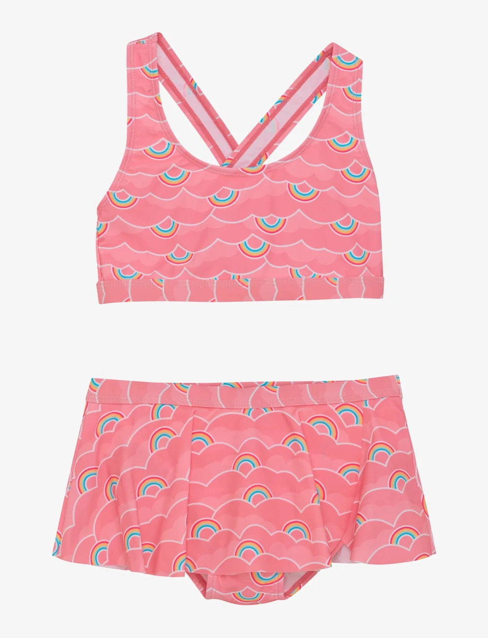 Color Kids - Bikini W. frills & Skirt, AOP - badetoy - plumeria - 0