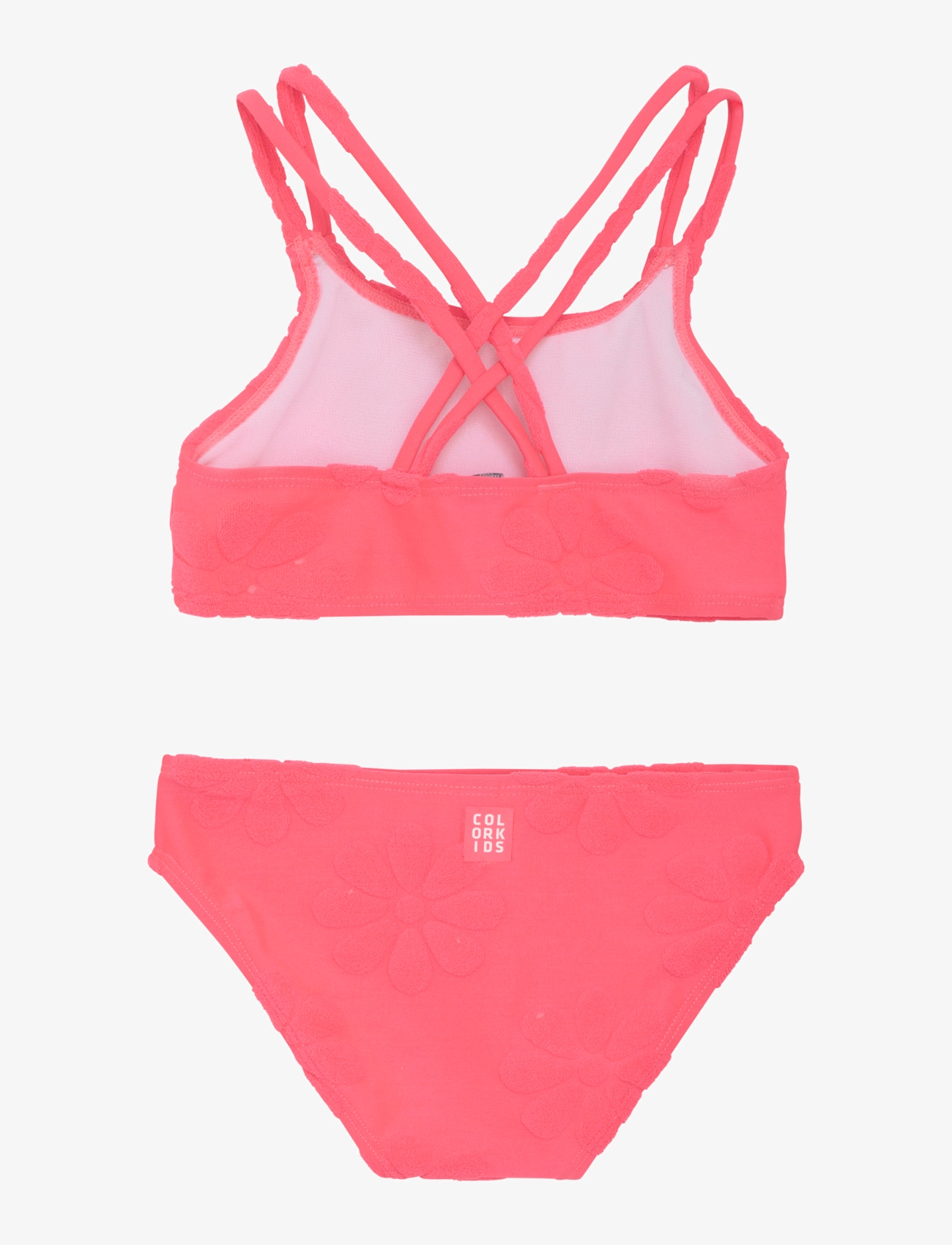 Color Kids - Bikini W. Structure - suvised sooduspakkumised - knockout pink - 1
