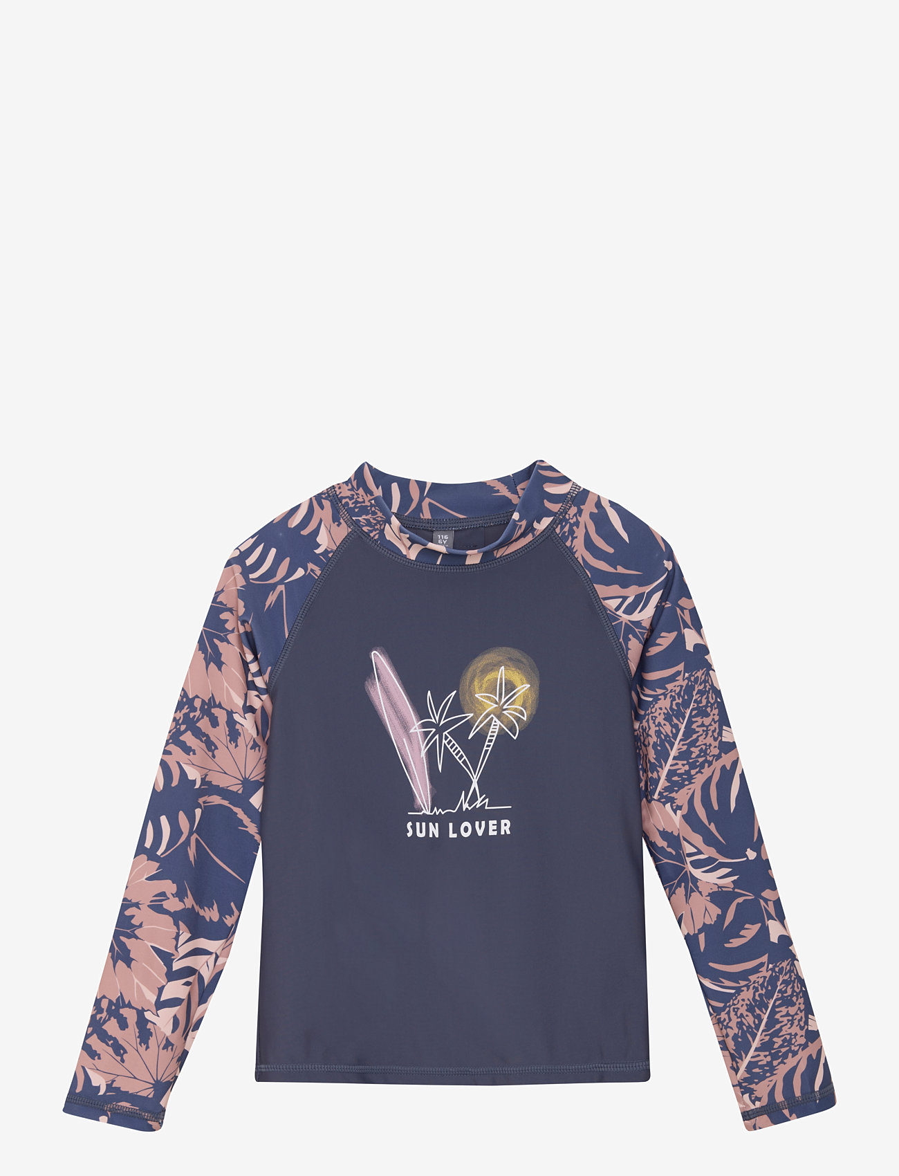 Color Kids - T-shirt L/S W. Chest Print - bade-oberteile - vintage indigo - 1