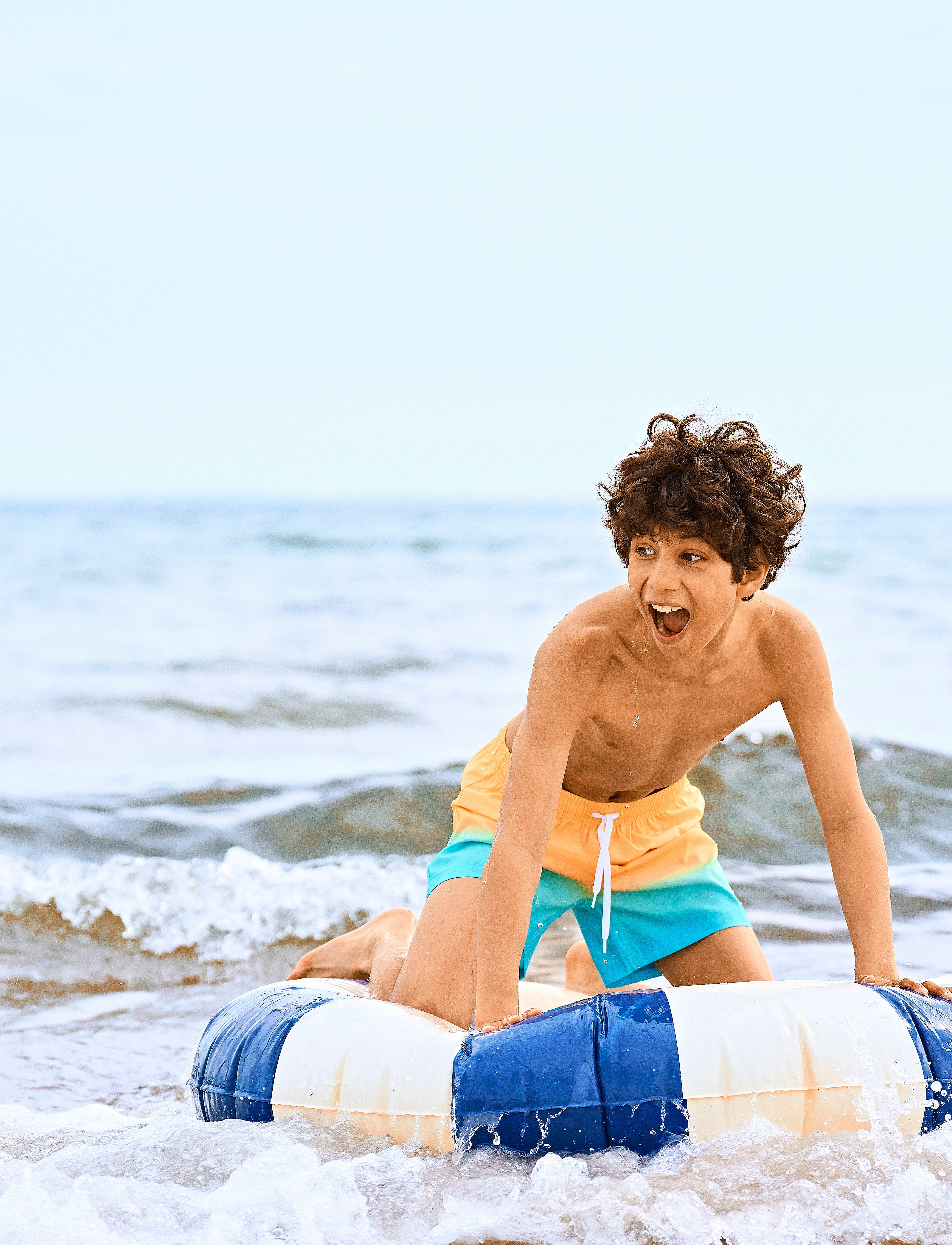 Color Kids - Swim Shorts,  AOP & Magic - orange pop - 0