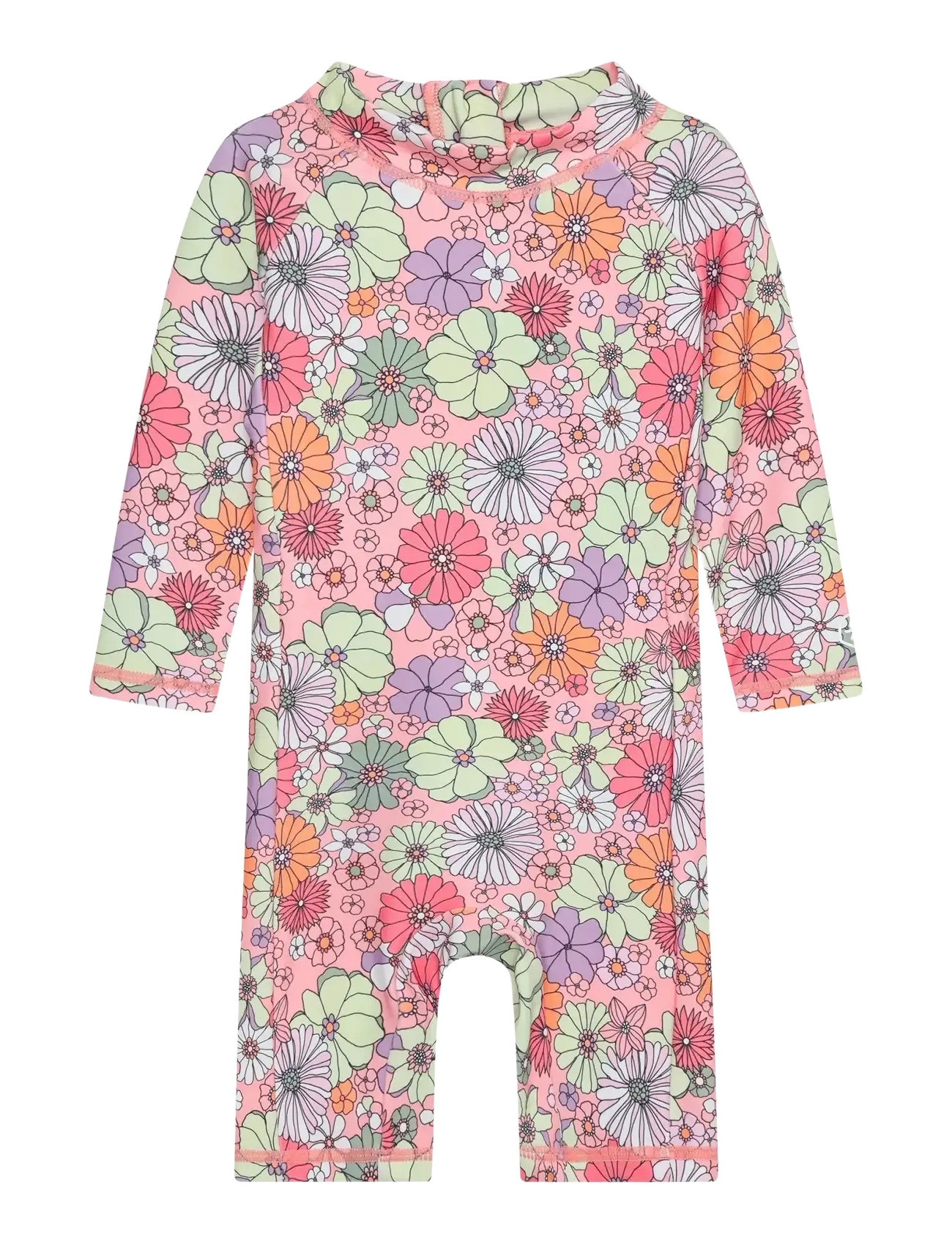 Color Kids Baby Suit L/S, AOP - UPF 60 - Shop under 300kr - CORAL BLUSH / multi