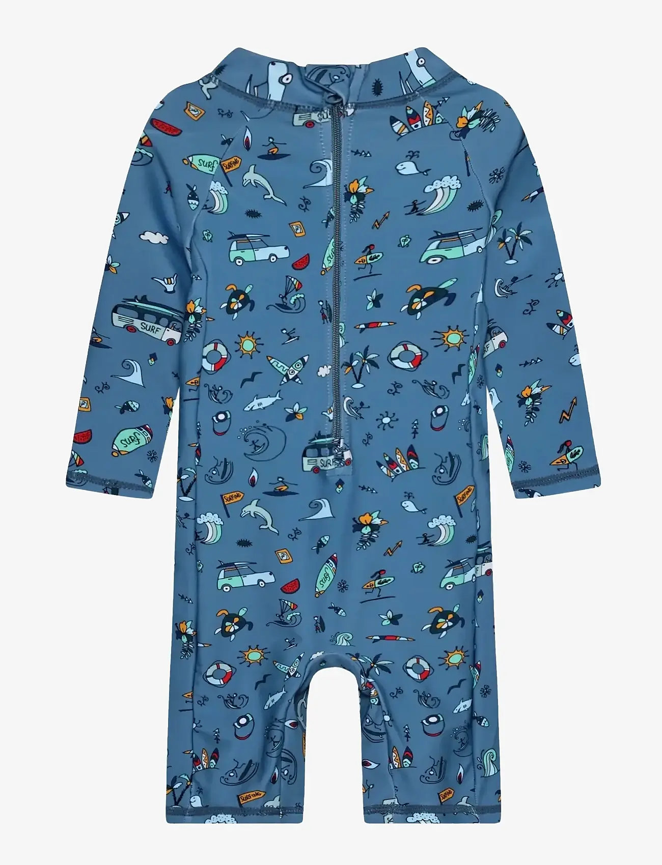 Color Kids - Baby Suit L/S, AOP - UPF 60 - uv-tøj - coronet blue - 1