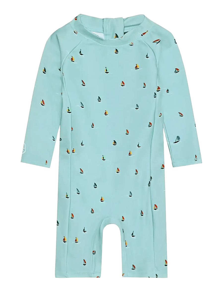 Color Kids - Baby Suit L/S, AOP - UPF 60 - uv-tøj - ether - 0