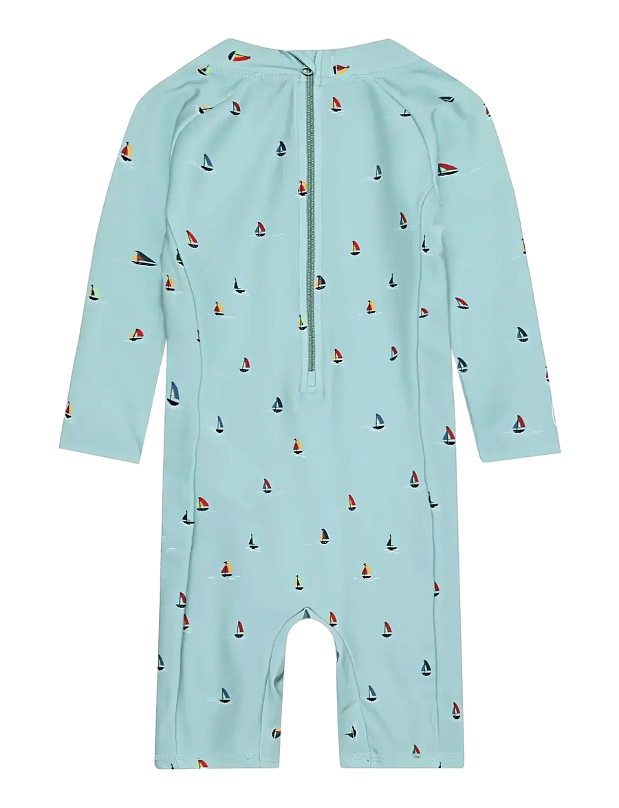 Color Kids - Baby Suit L/S, AOP - UPF 60 - uv-tøj - ether - 1