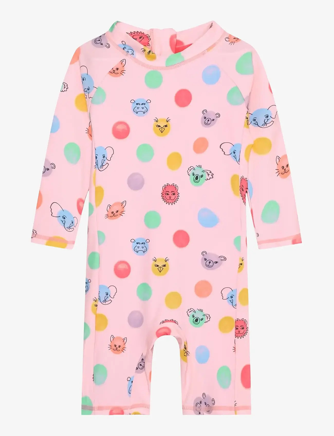 Color Kids - Baby Suit L/S, AOP - UPF 60 - badeanzüge - fairy rose - 0