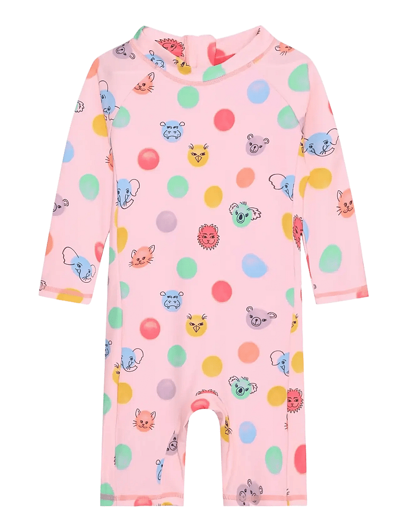 Color Kids - Baby Suit L/S, AOP - UPF 60 - badeanzüge - fairy rose - 0