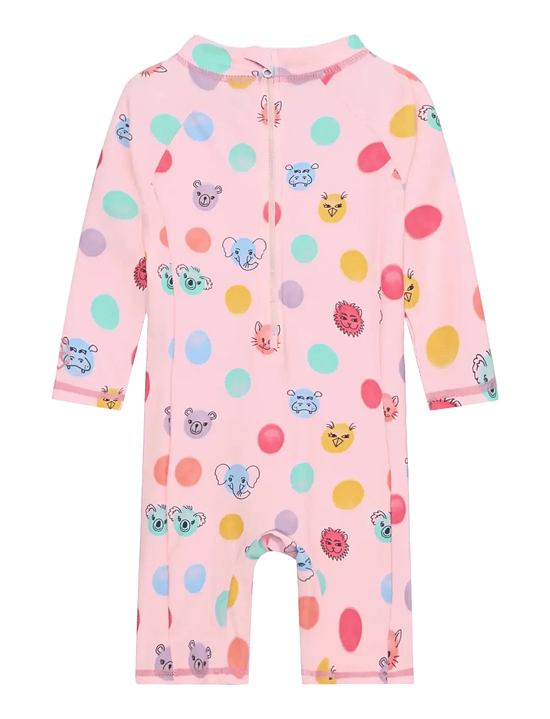 Color Kids - Baby Suit L/S, AOP - UPF 60 - badeanzüge - fairy rose - 1