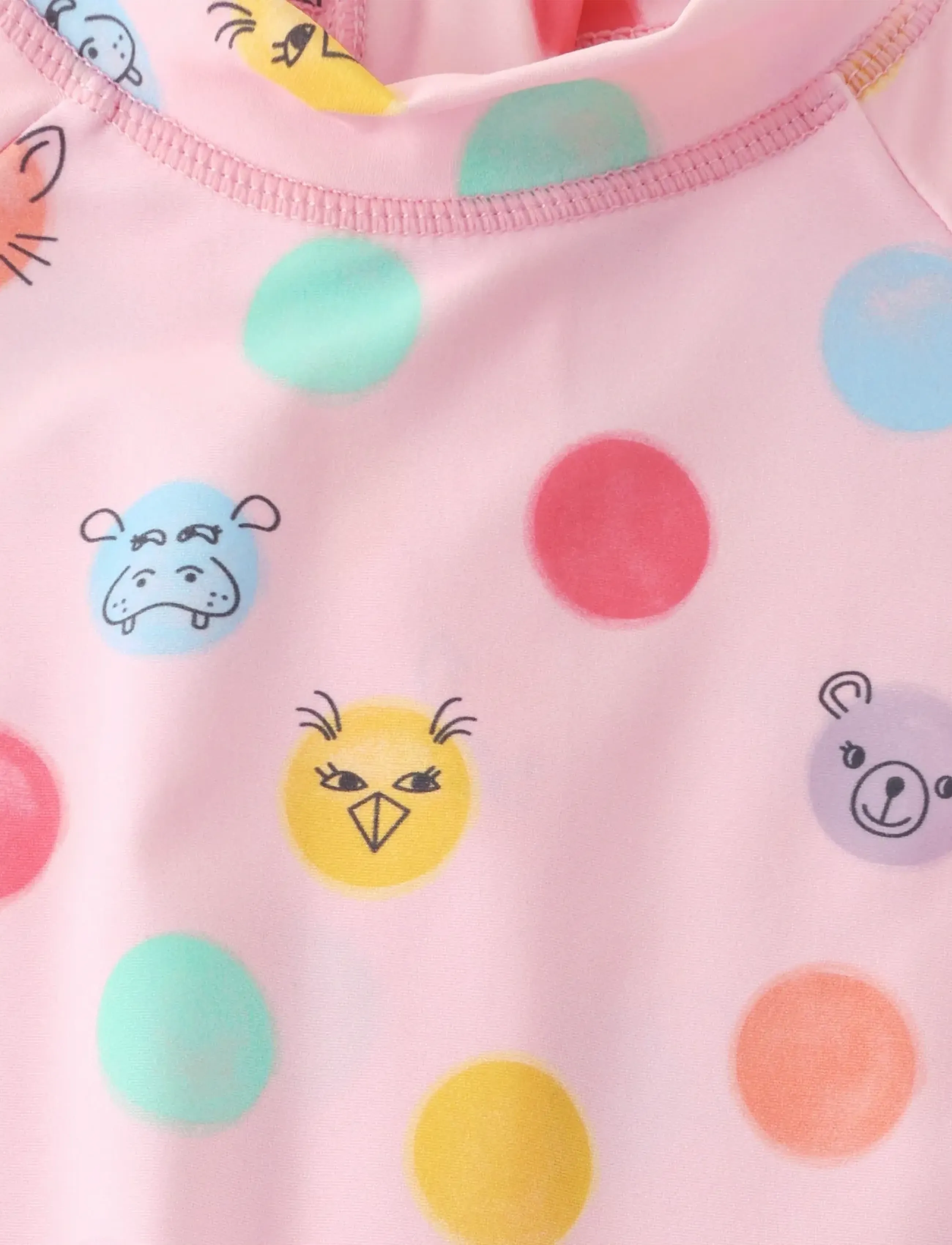Color Kids - Baby Suit L/S, AOP - UPF 60 - uv-tøj - fairy rose - 2