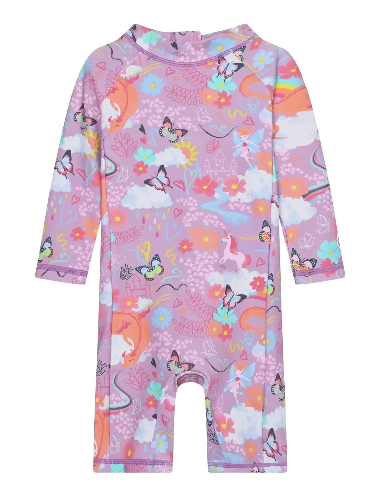 Color Kids Baby Suit L/S, Aop Upf 60, Børn, Baby Langærmet UV Badedragt, Lila, Str: 80