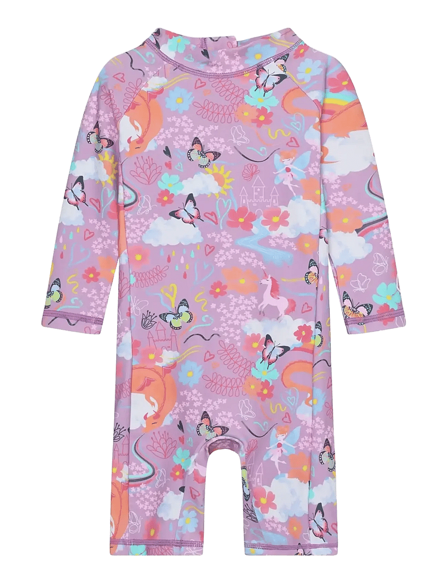 Color Kids - Baby Suit L/S, AOP - UPF 60 - rūbai su uv apsauga - lavender mist - 0