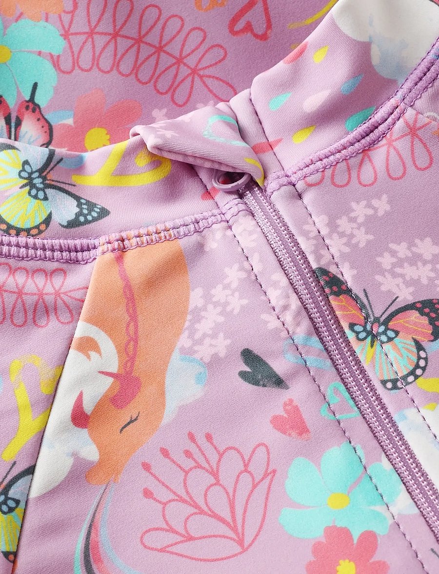Color Kids - Baby Suit L/S, AOP - UPF 60 - rūbai su uv apsauga - lavender mist - 2