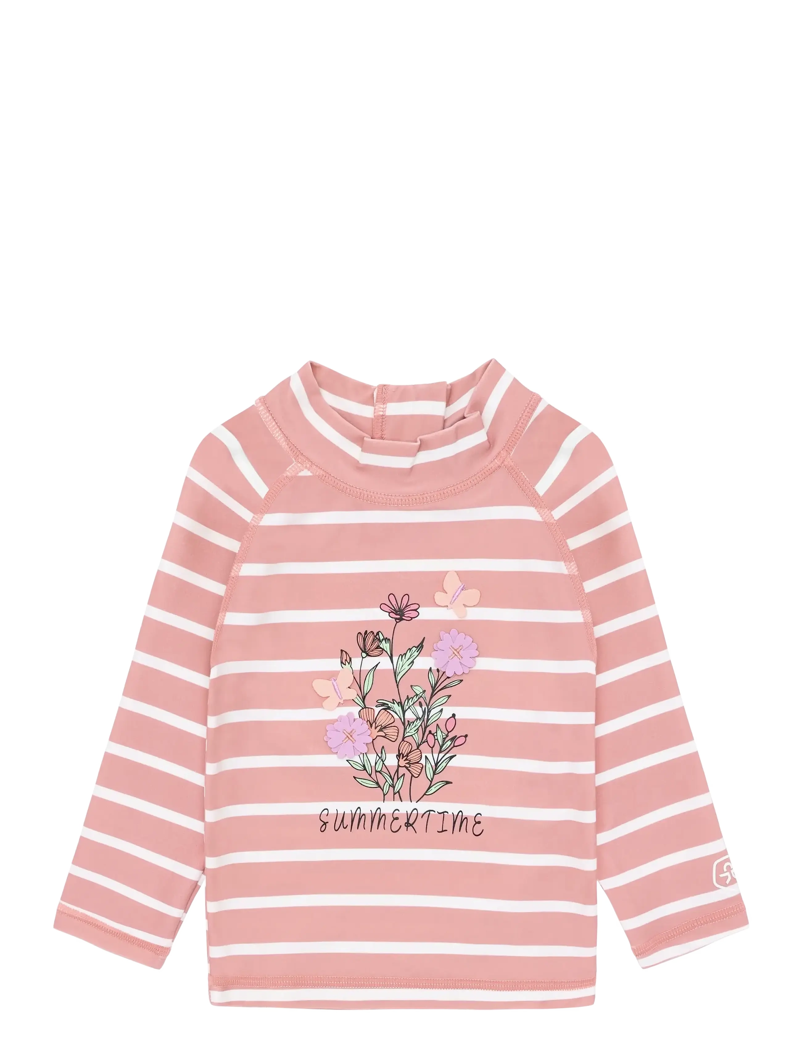 Color Kids Baby T-shirt L/S  W. App, AOP - Nyheder - CORAL BLUSH / pink/rose