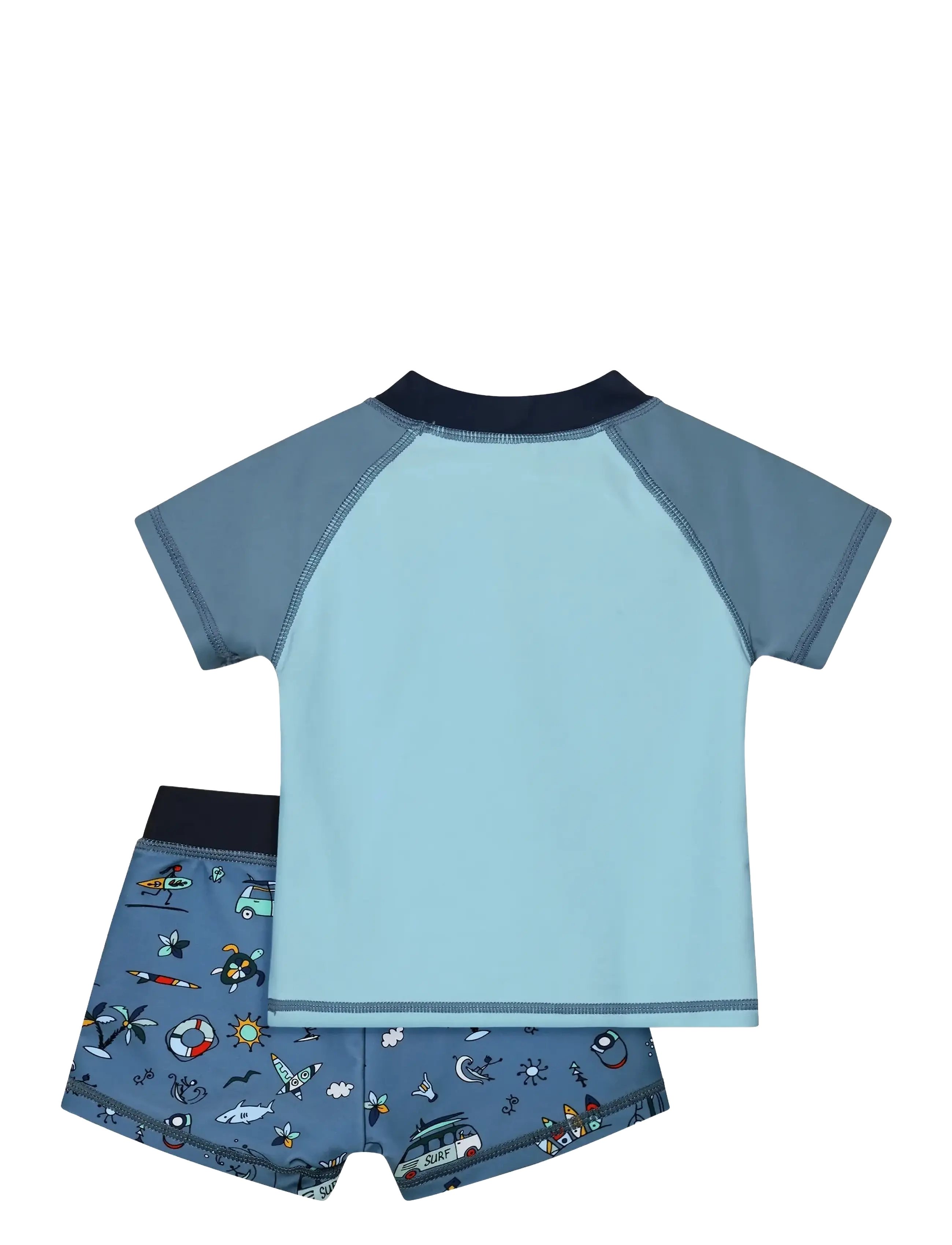 Color Kids - Baby T-shirt Set S/S - uv-tøj - coronet blue - 1