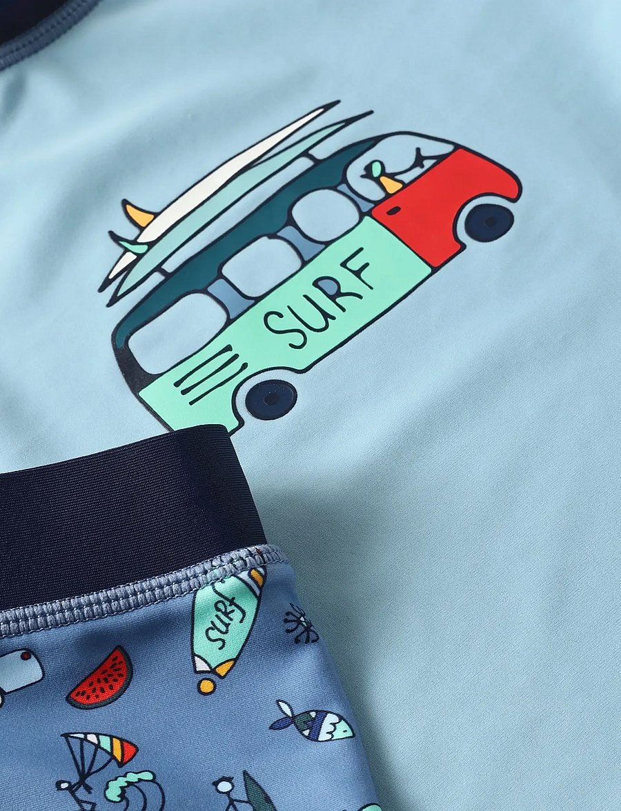 Color Kids - Baby T-shirt Set S/S - uv-tøj - coronet blue - 4