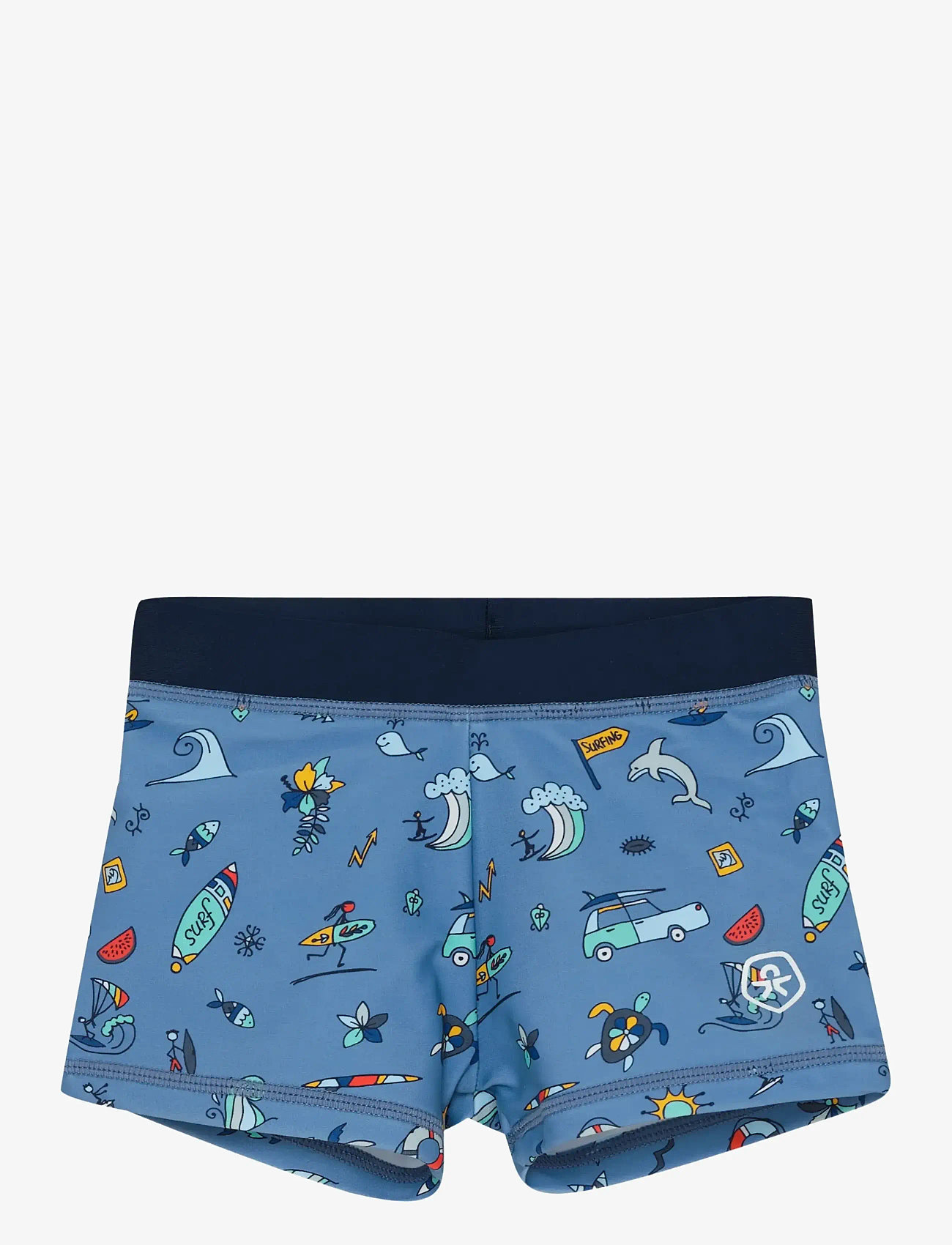 Color Kids - Baby Trunks, AOP - badebukser - coronet blue - 0