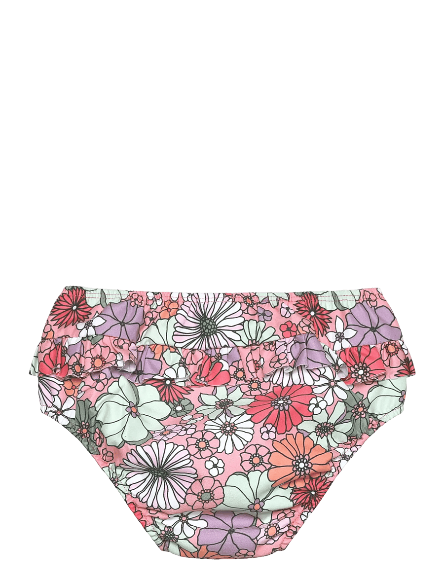 Color Kids - Baby Swimdiaper W. Frills,AOP - couches de bain - coral blush - 1