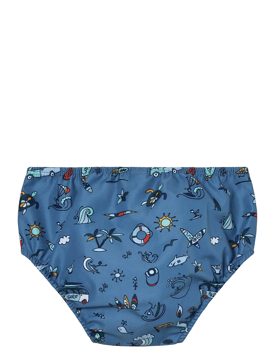 Color Kids - Baby Swimdiaper, AOP - blebadebukser - coronet blue - 1
