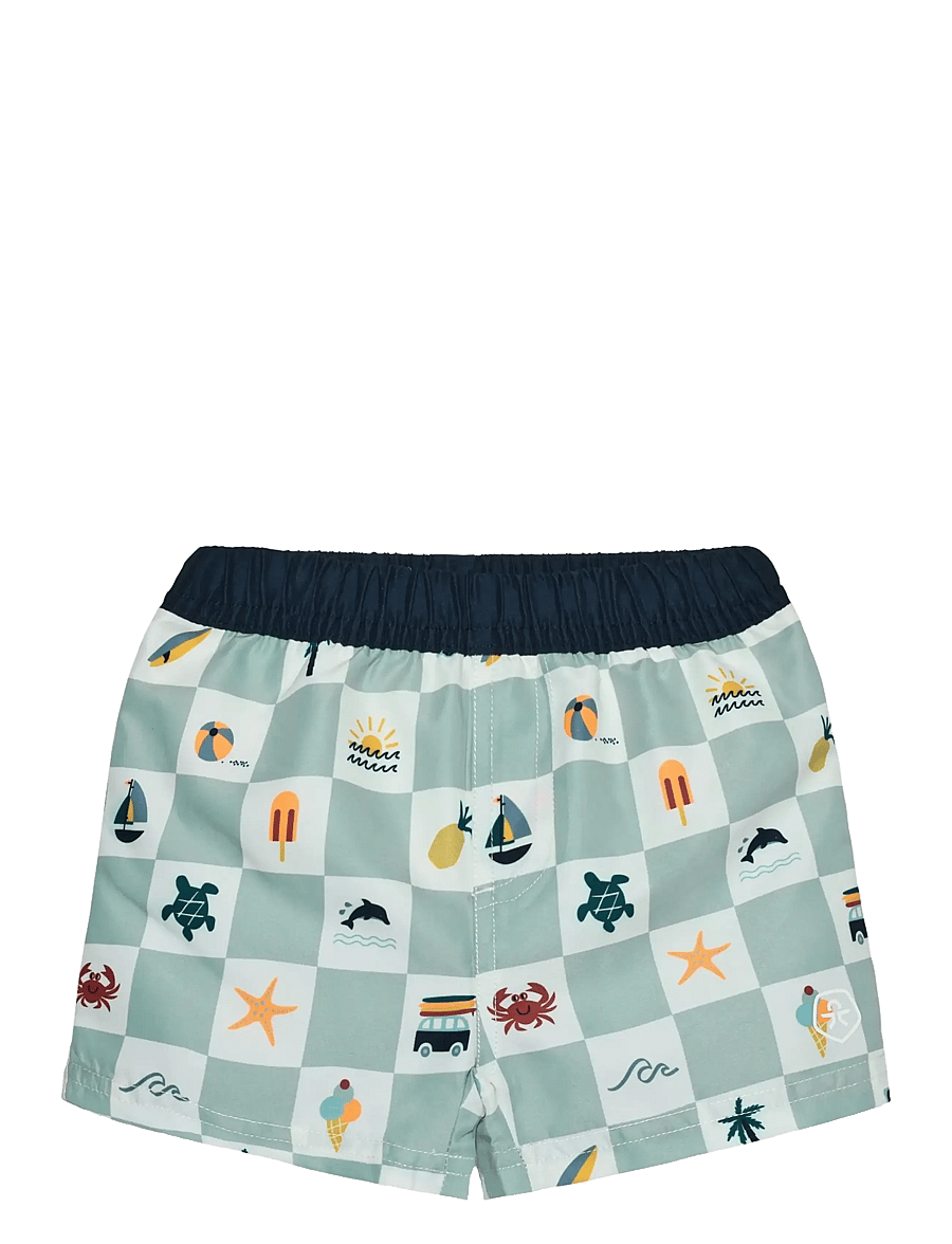 Color Kids - Baby Beachshorts W.Diaper,AOP - badebukser - ether - 0