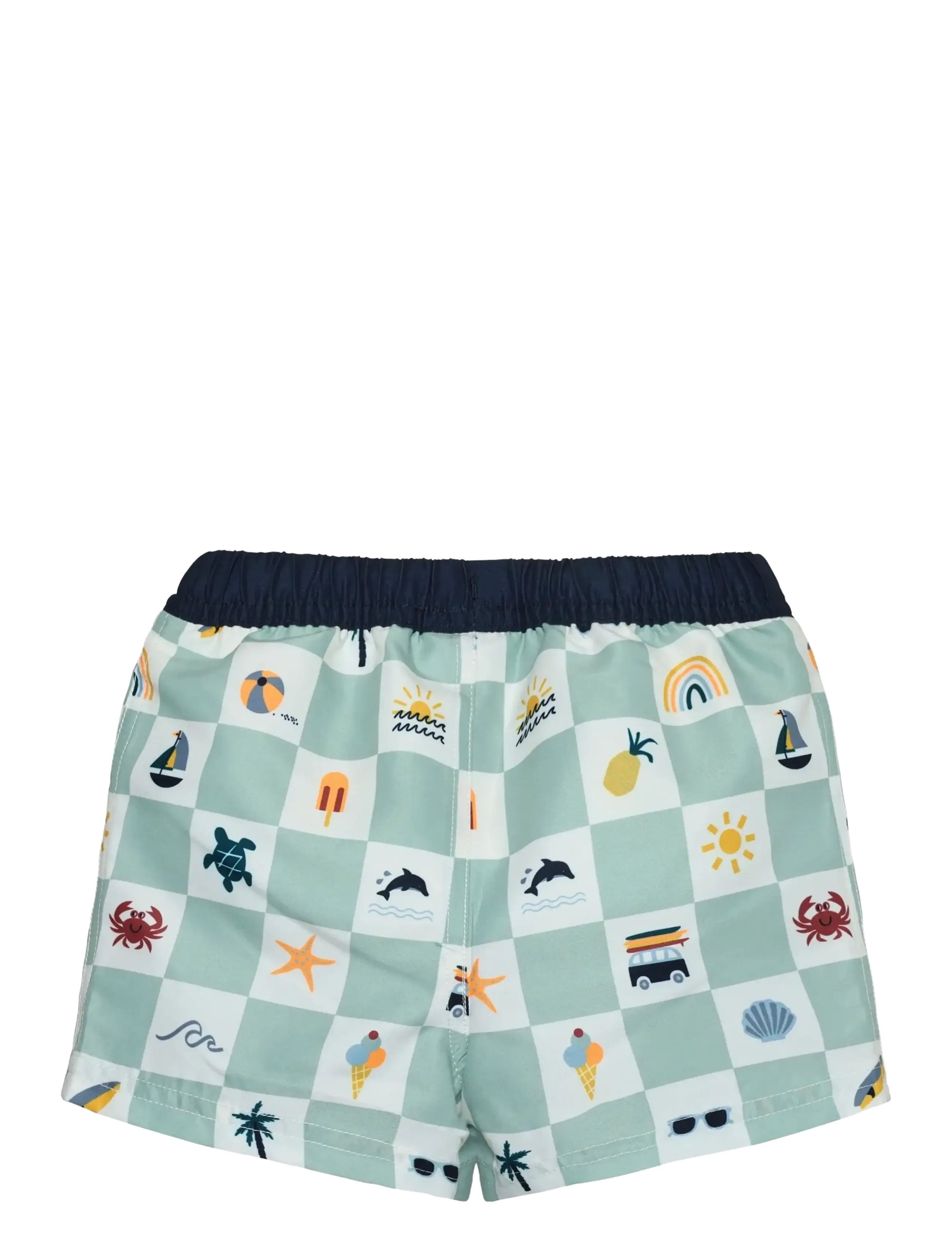 Color Kids - Baby Beachshorts W.Diaper,AOP - maudymosi kostiumėliai - ether - 1